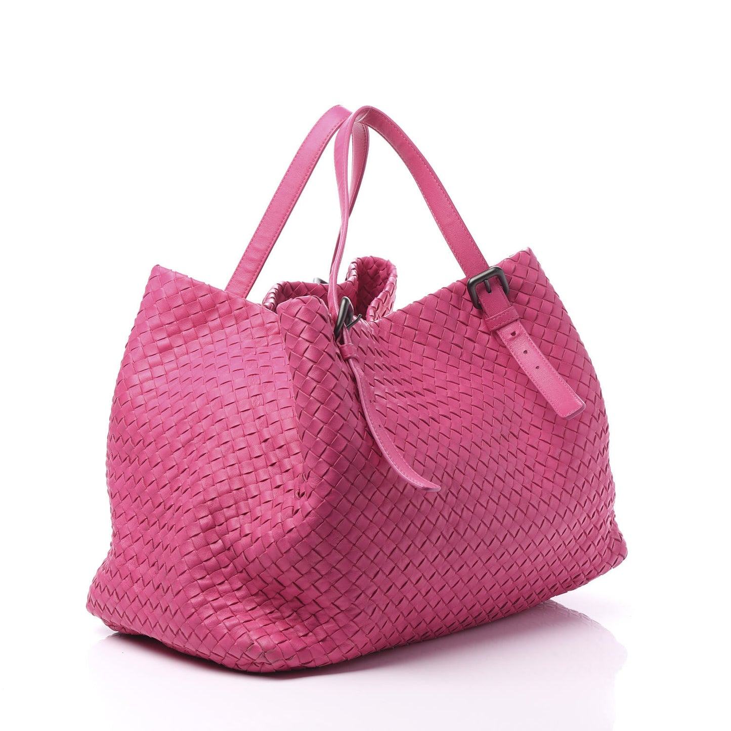 Nappa Intrecciato Large Seamless Tote Fuchsia