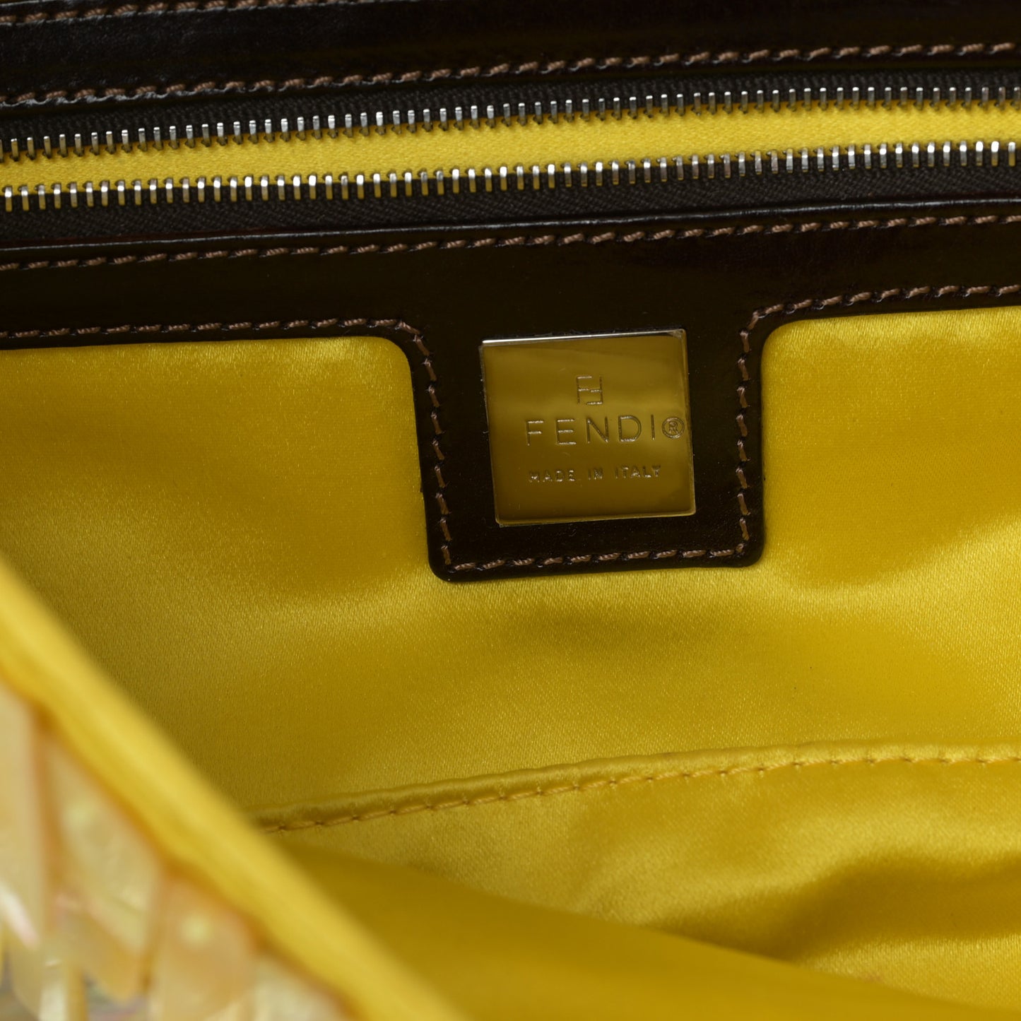 Satin Mother of Pearl Baguette Yellow