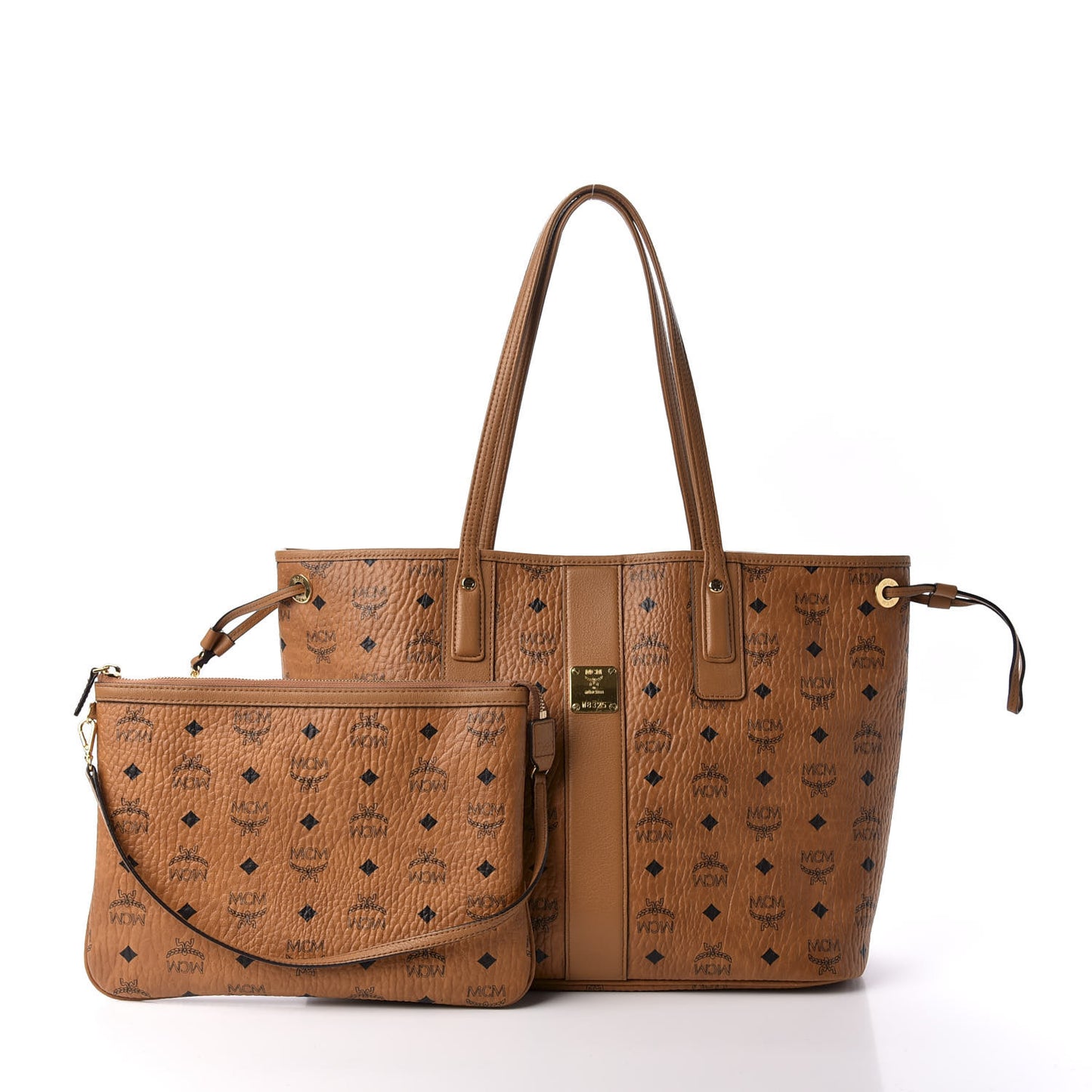 Visetos Medium Liz Reversible Shopper Tote Cognac