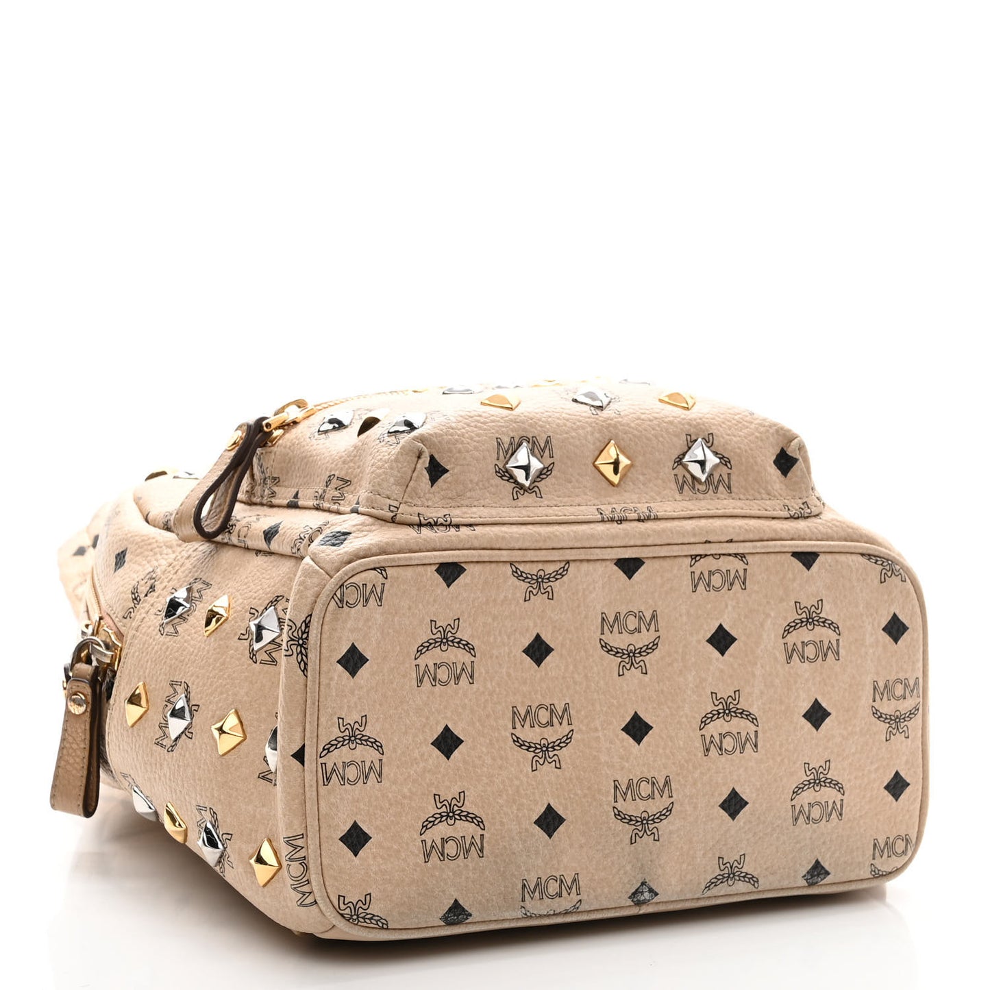 Visetos Small Side Stud Stark Backpack Beige