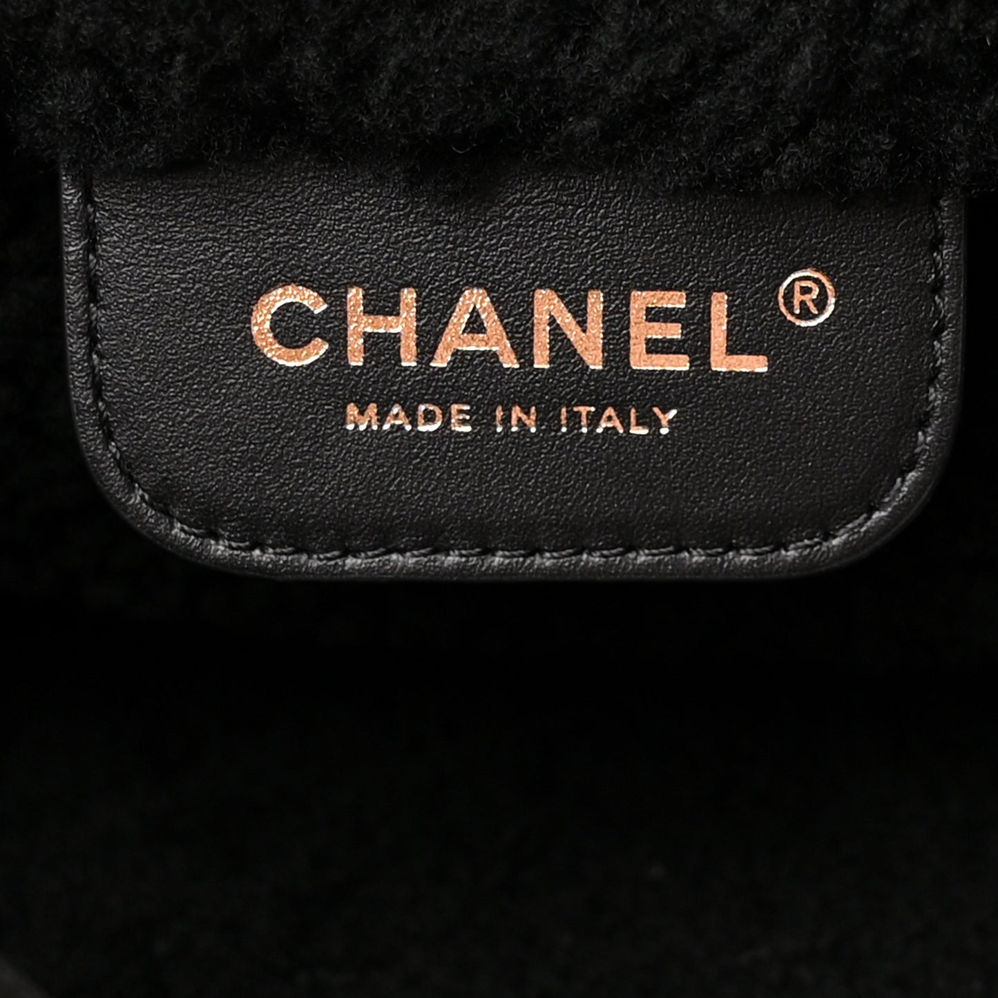 Shearling Aged Lambskin Quilted Small Chanel 22 Black