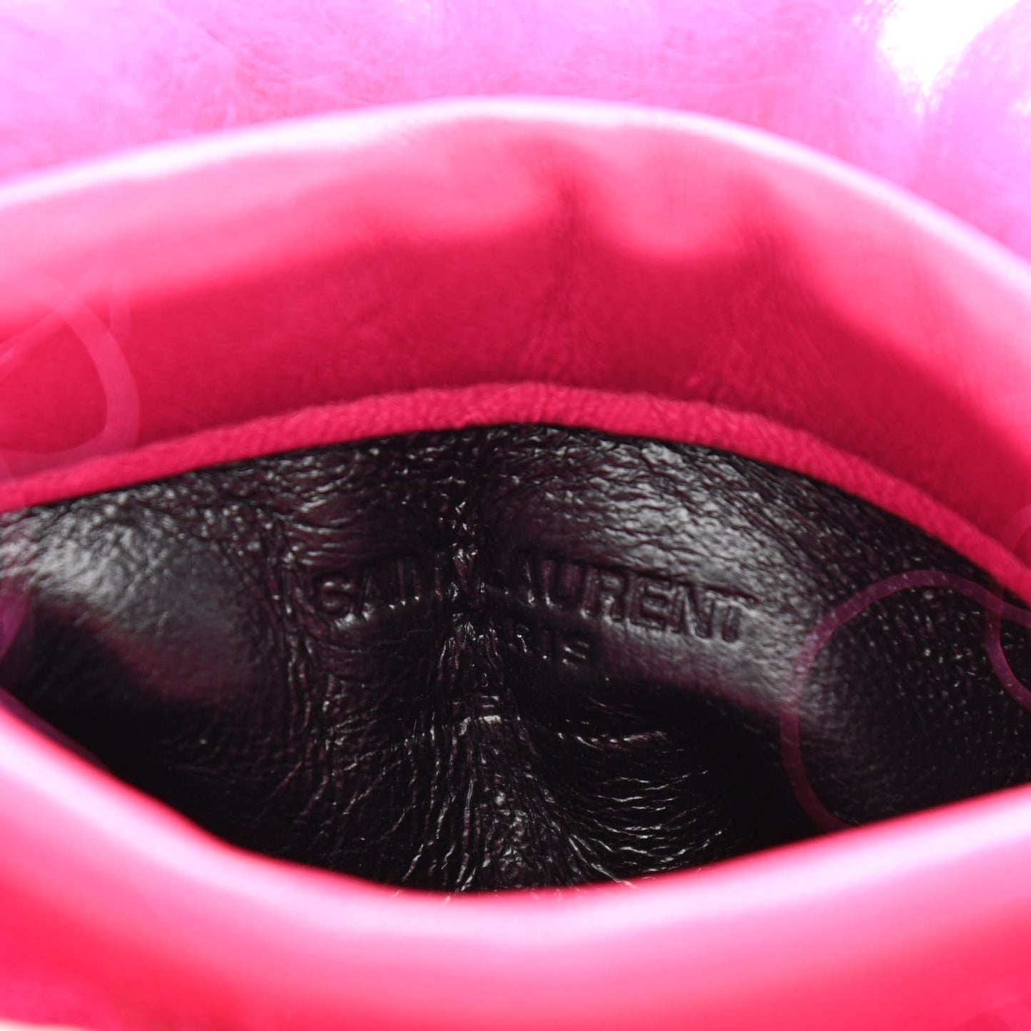 Fur Mini Pac Pac Pouch On Chain Fuchsia