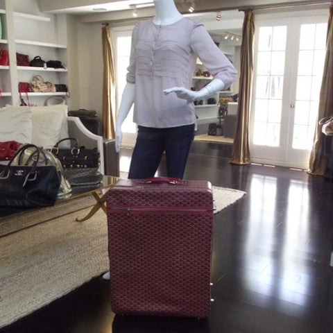 Goyardine Trolley MM Rolling Suitcase Red