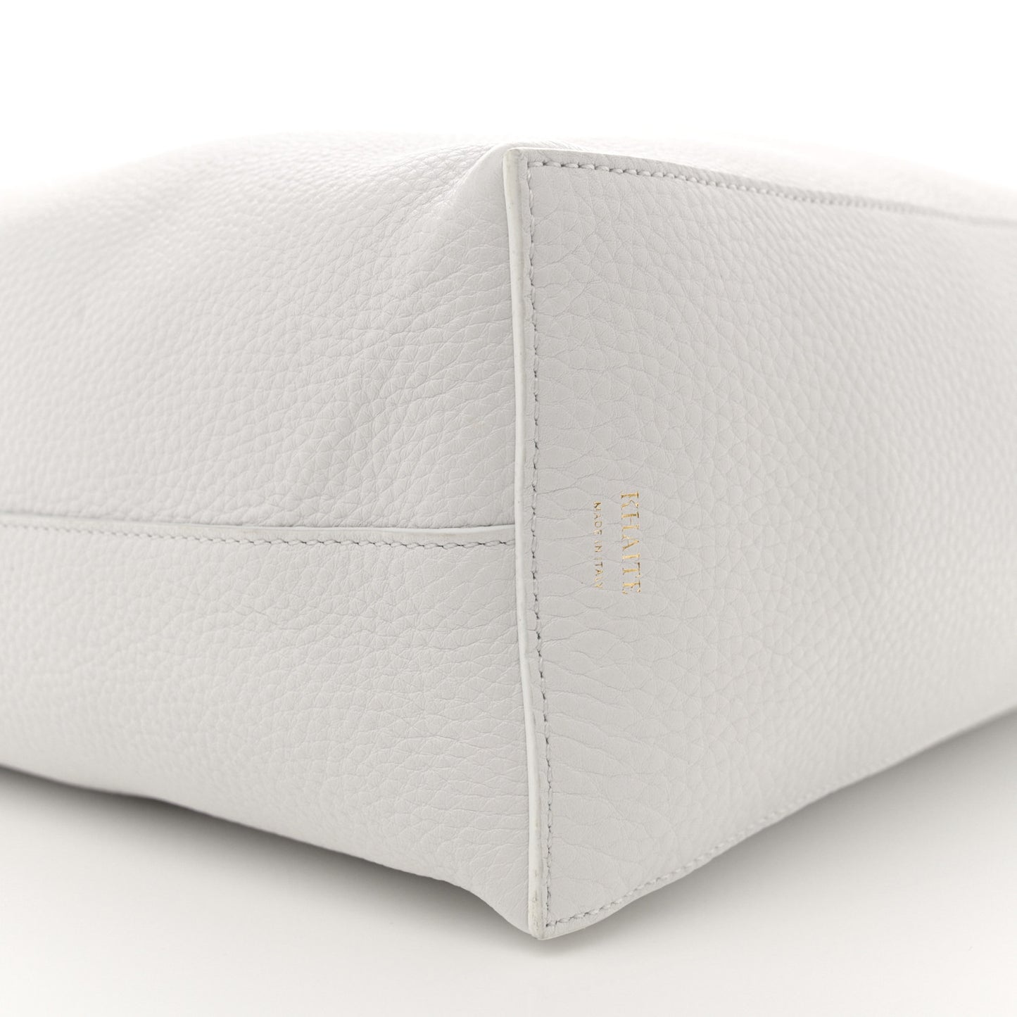 Pebbled Sport Calfskin Frida Tote Optic White