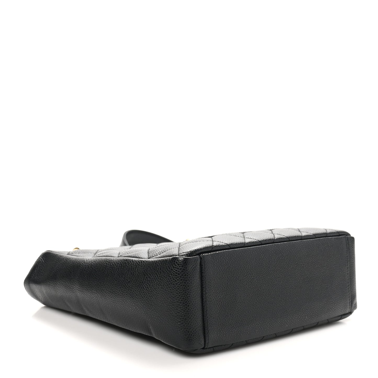 Caviar Quilted Petit Shopping Tote PST Black