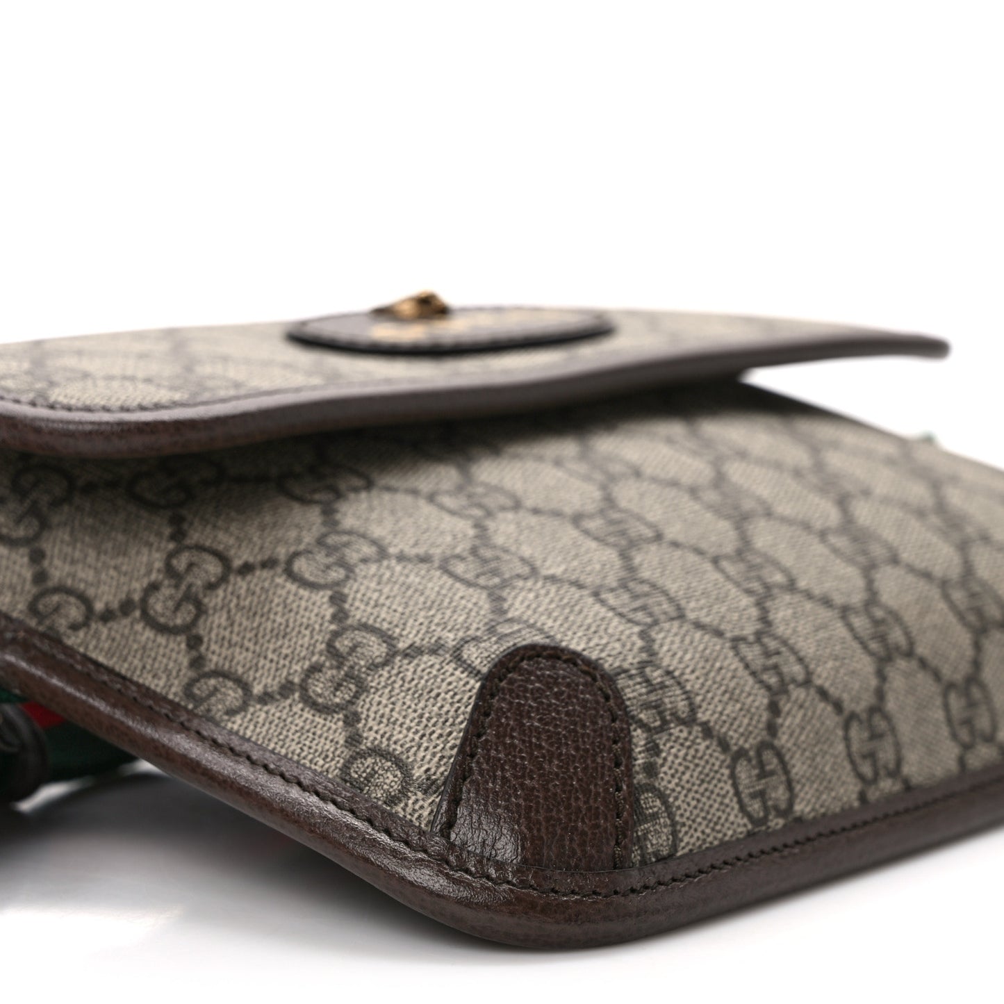 GG Supreme Monogram Neo Vintage Web Belt Bag Brown
