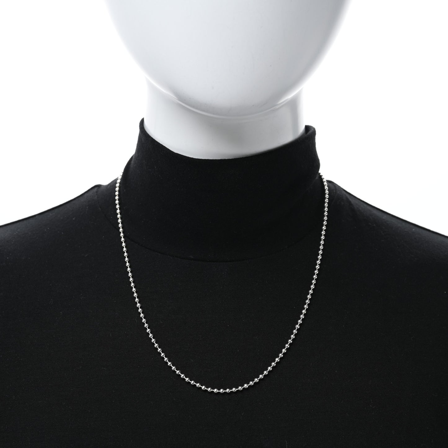 Sterling Silver 1.2mm Bead Chain Necklace 20"