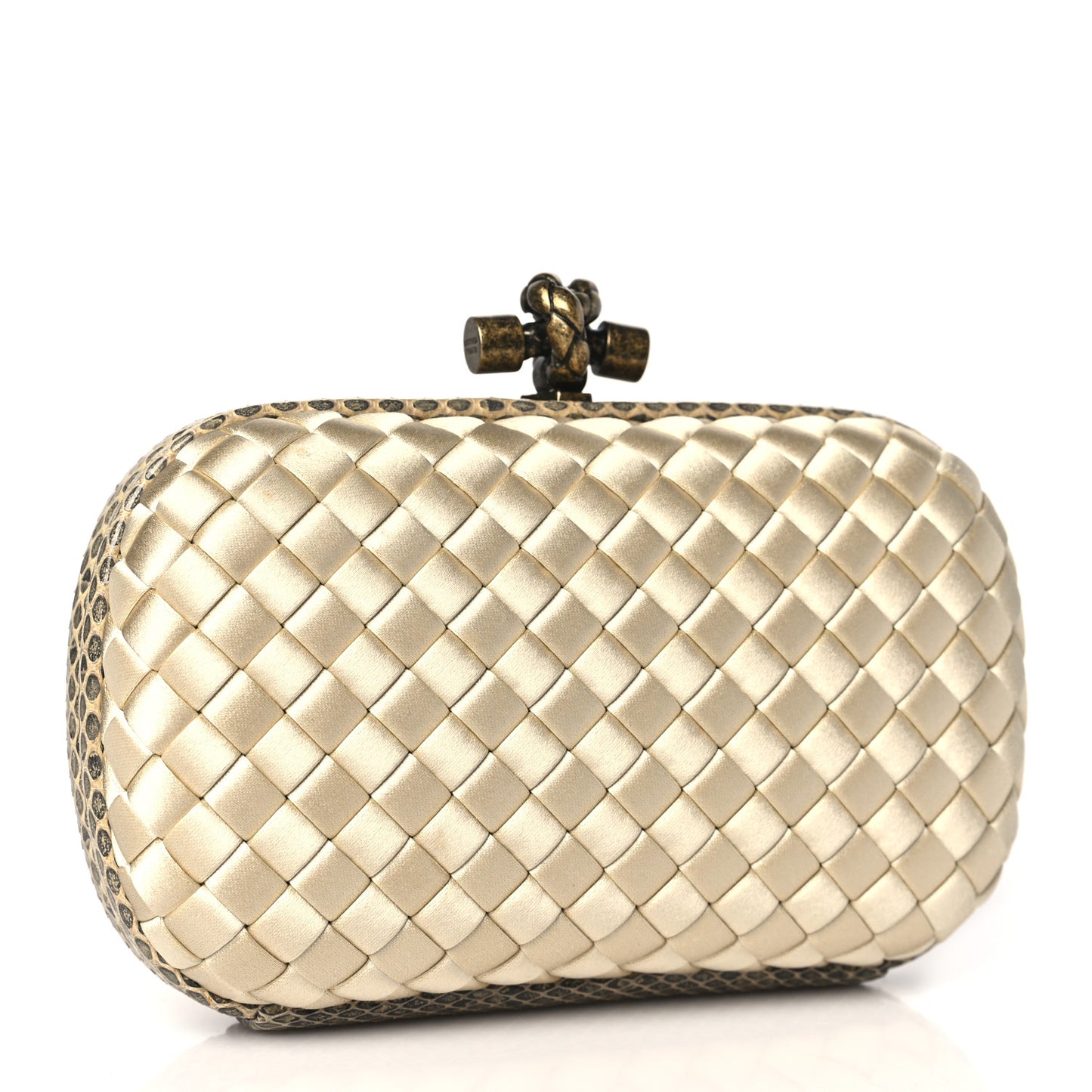Satin Intreccio Impero Ayers Knot Clutch