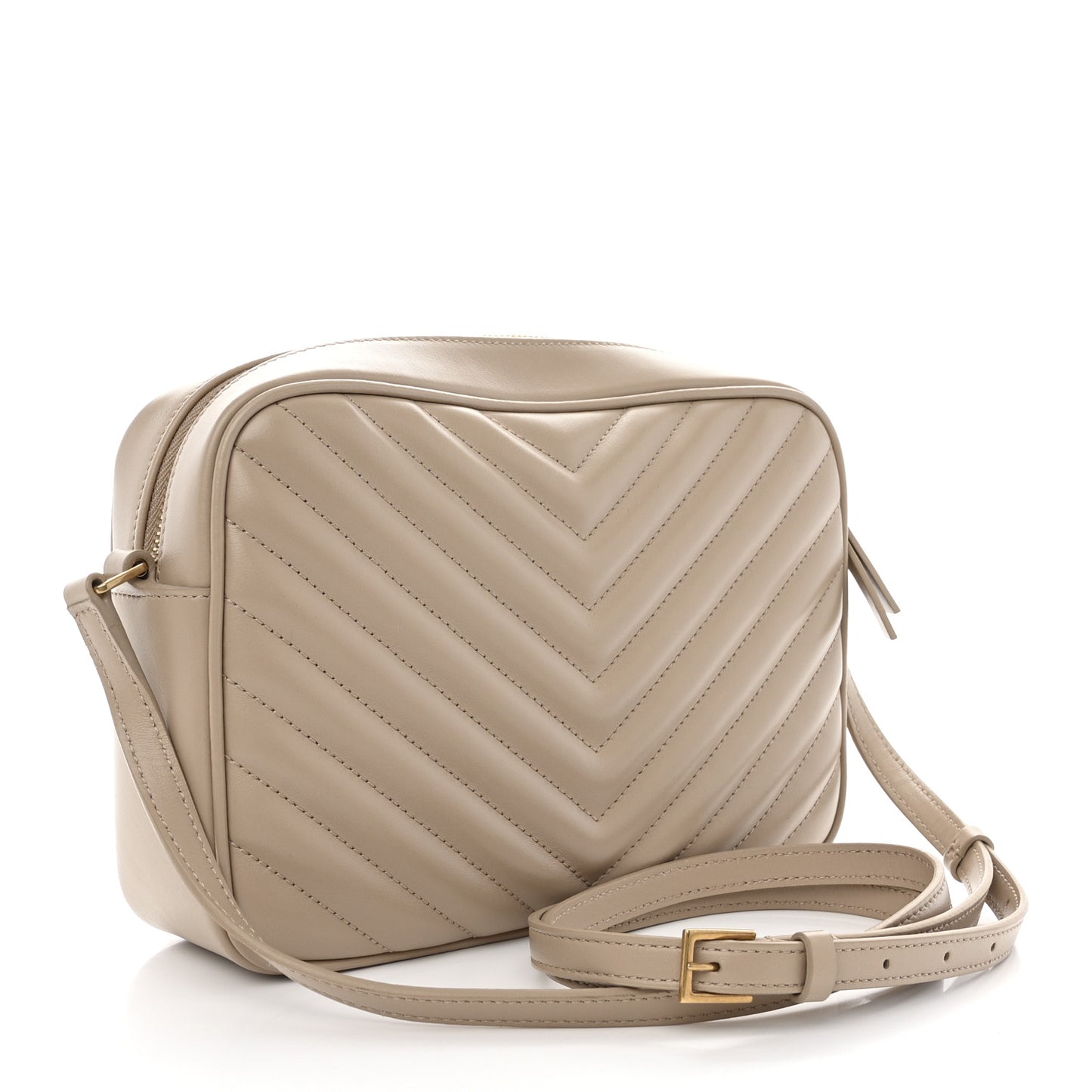 Calfskin Matelasse Monogram Lou Camera Bag Dark Beige