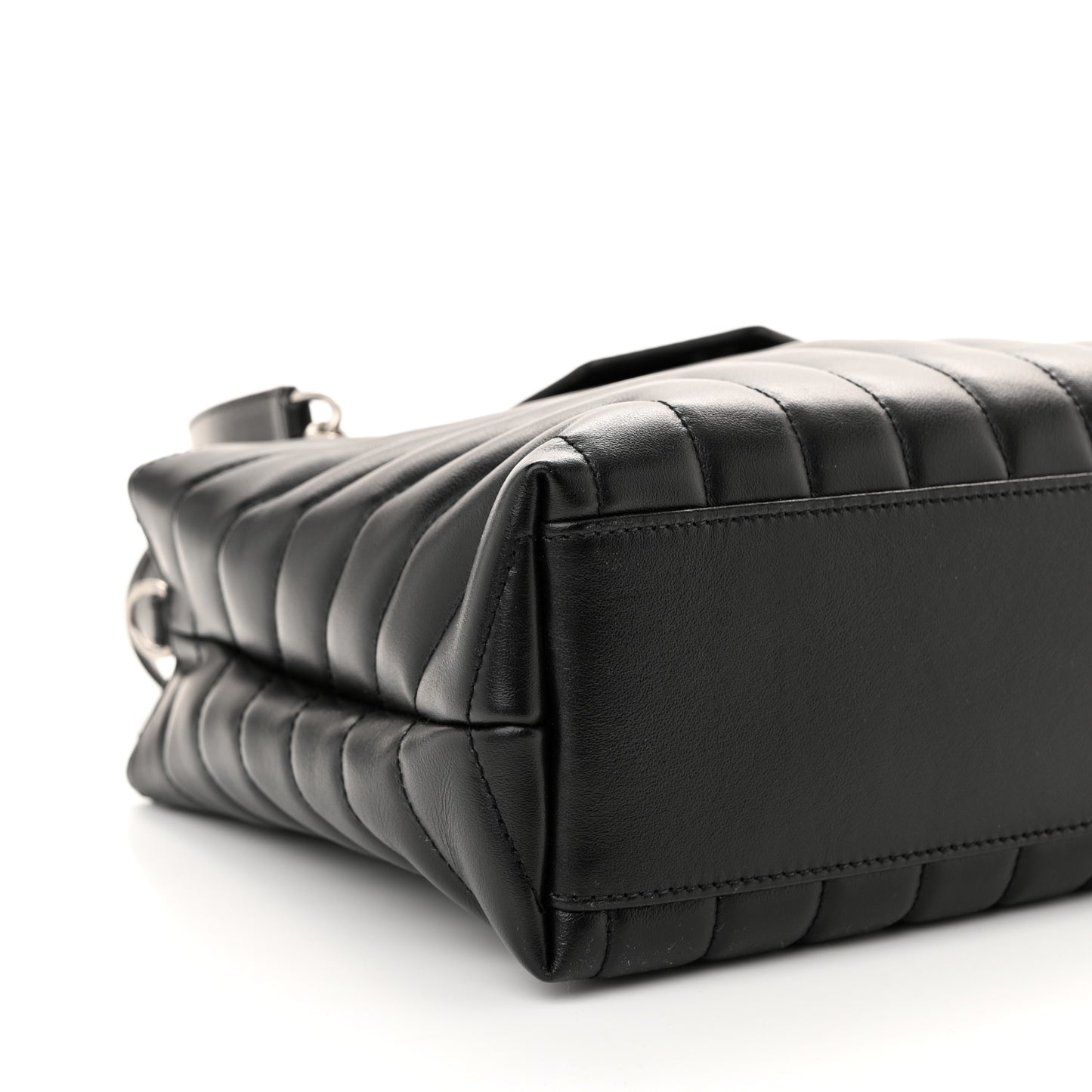 Calfskin Y Quilted Monogram Small Loulou Shopper Black