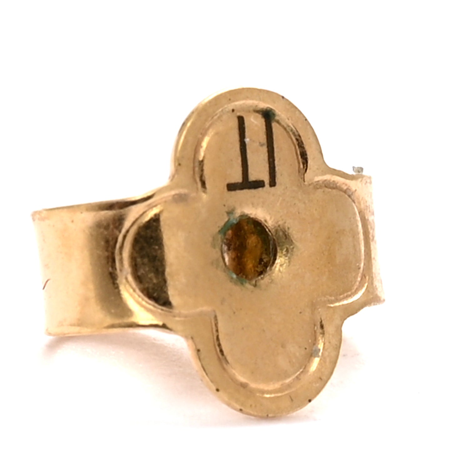 Brass Flower Full Stud Earrings Gold