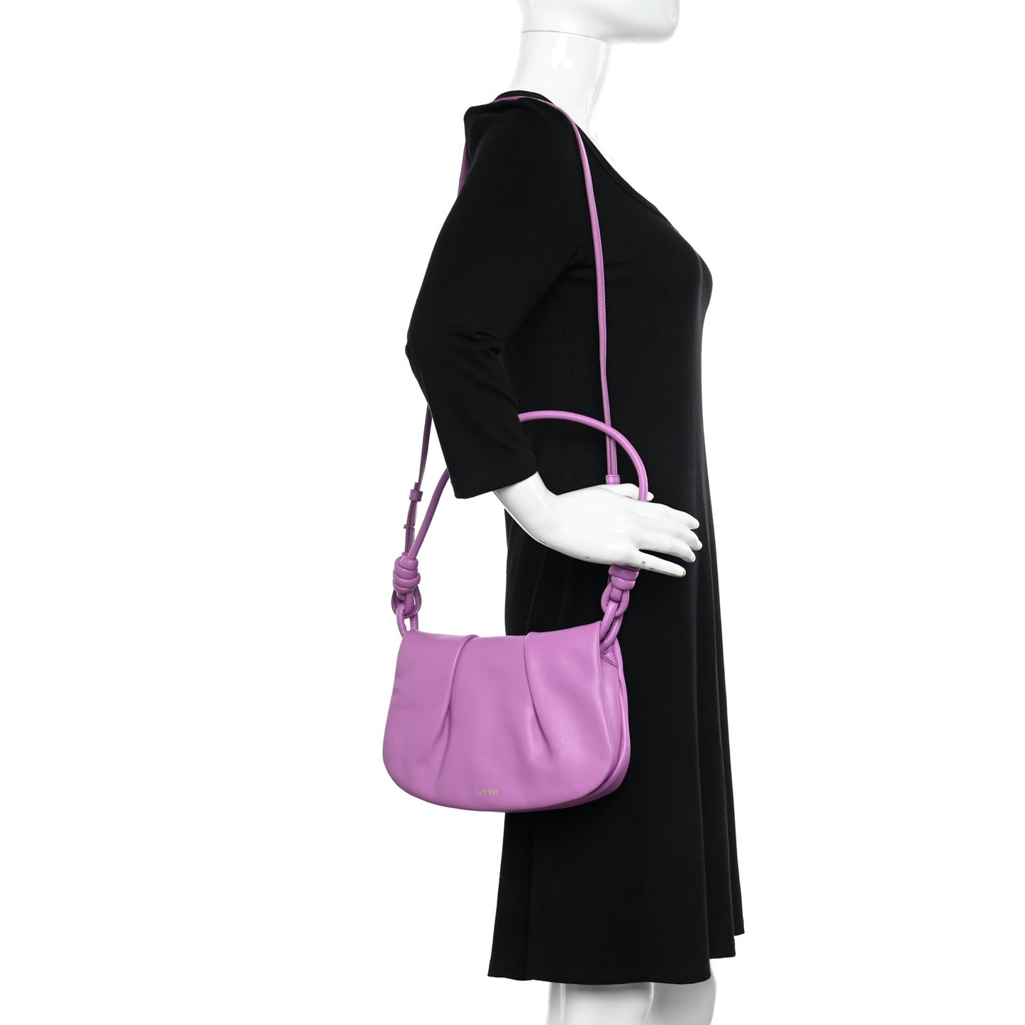 Shiny Nappa Calfskin Paseo Satchel Rockrose