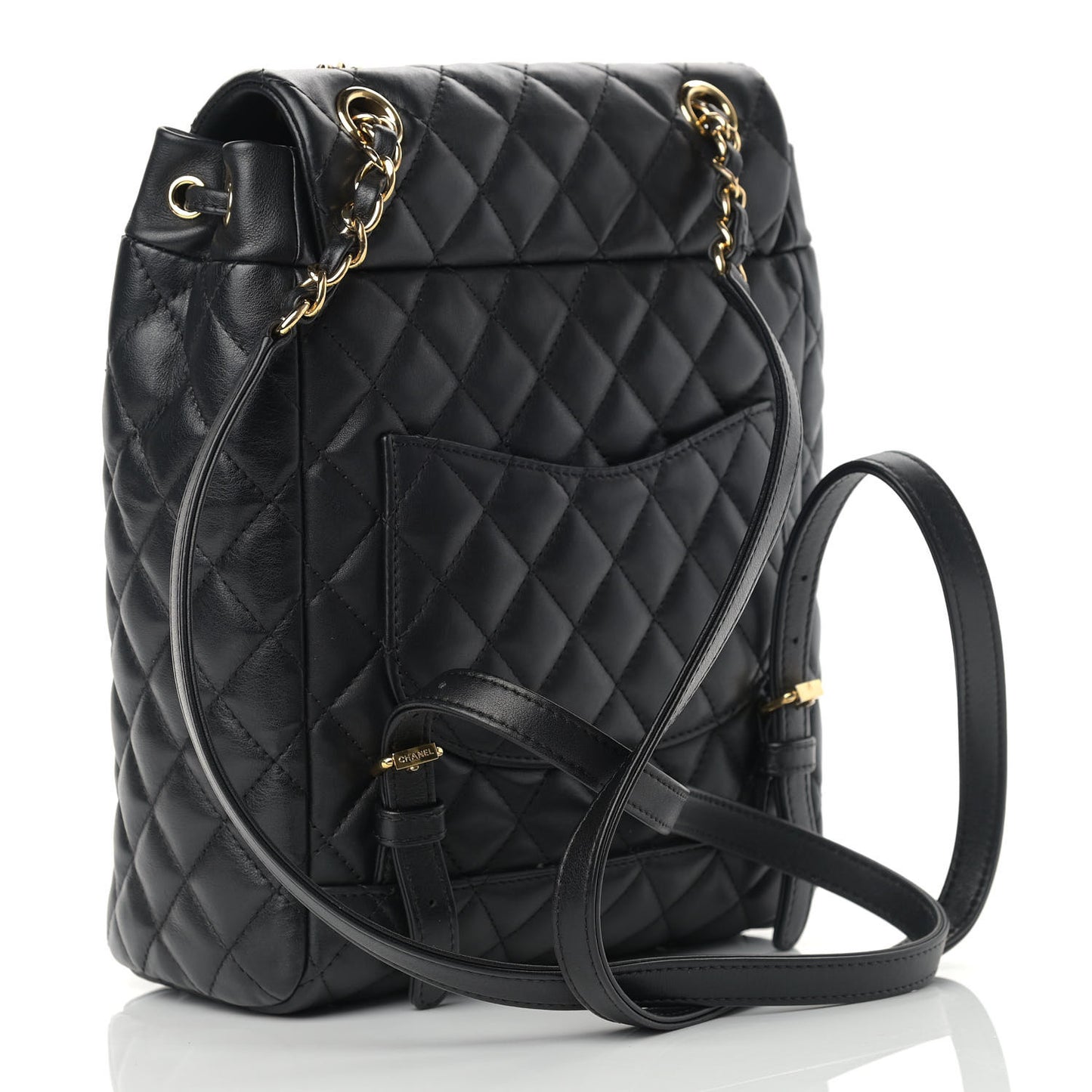 Lambskin Quilted Small Urban Spirit Backpack Black