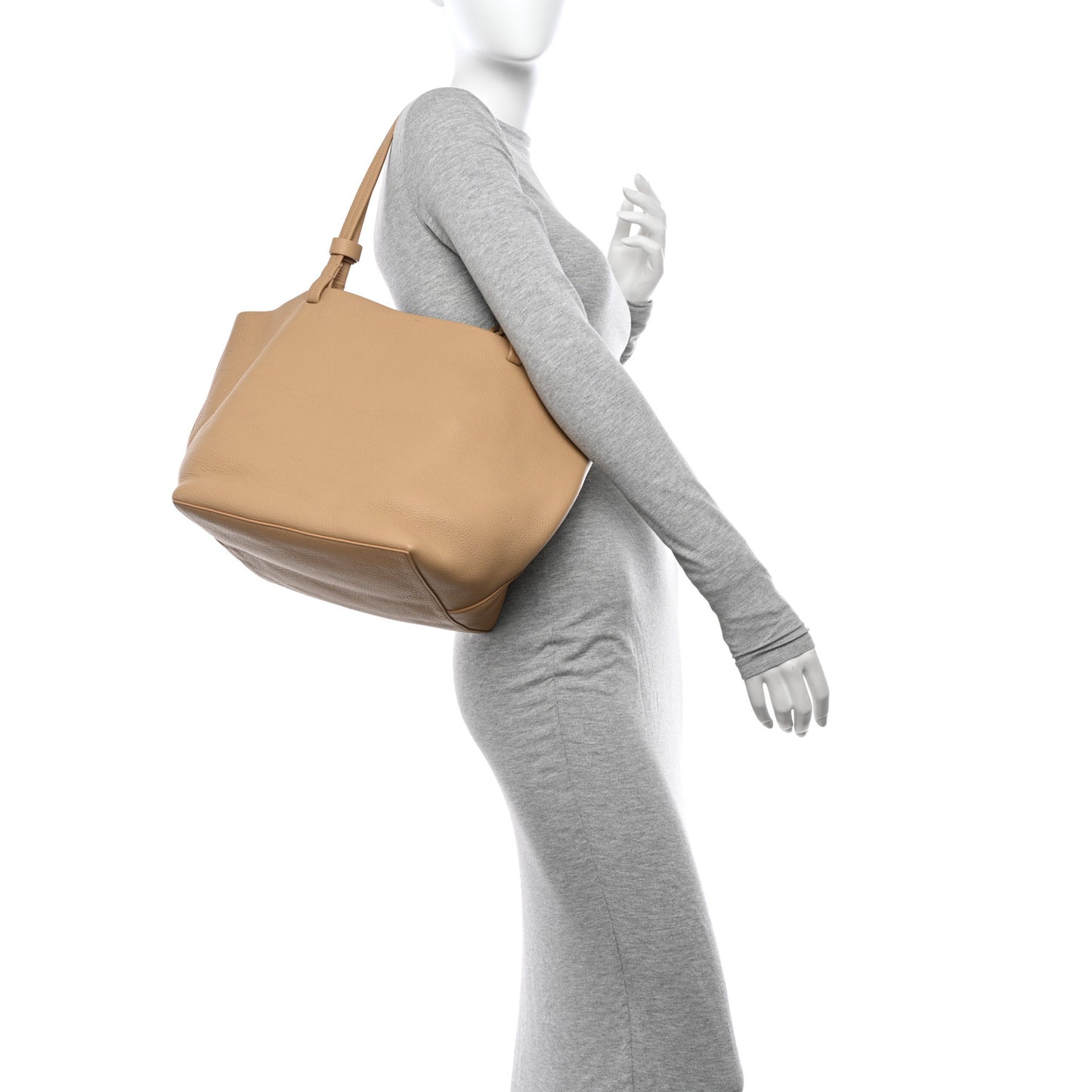 Grained Calfskin Park Tote Three Beige