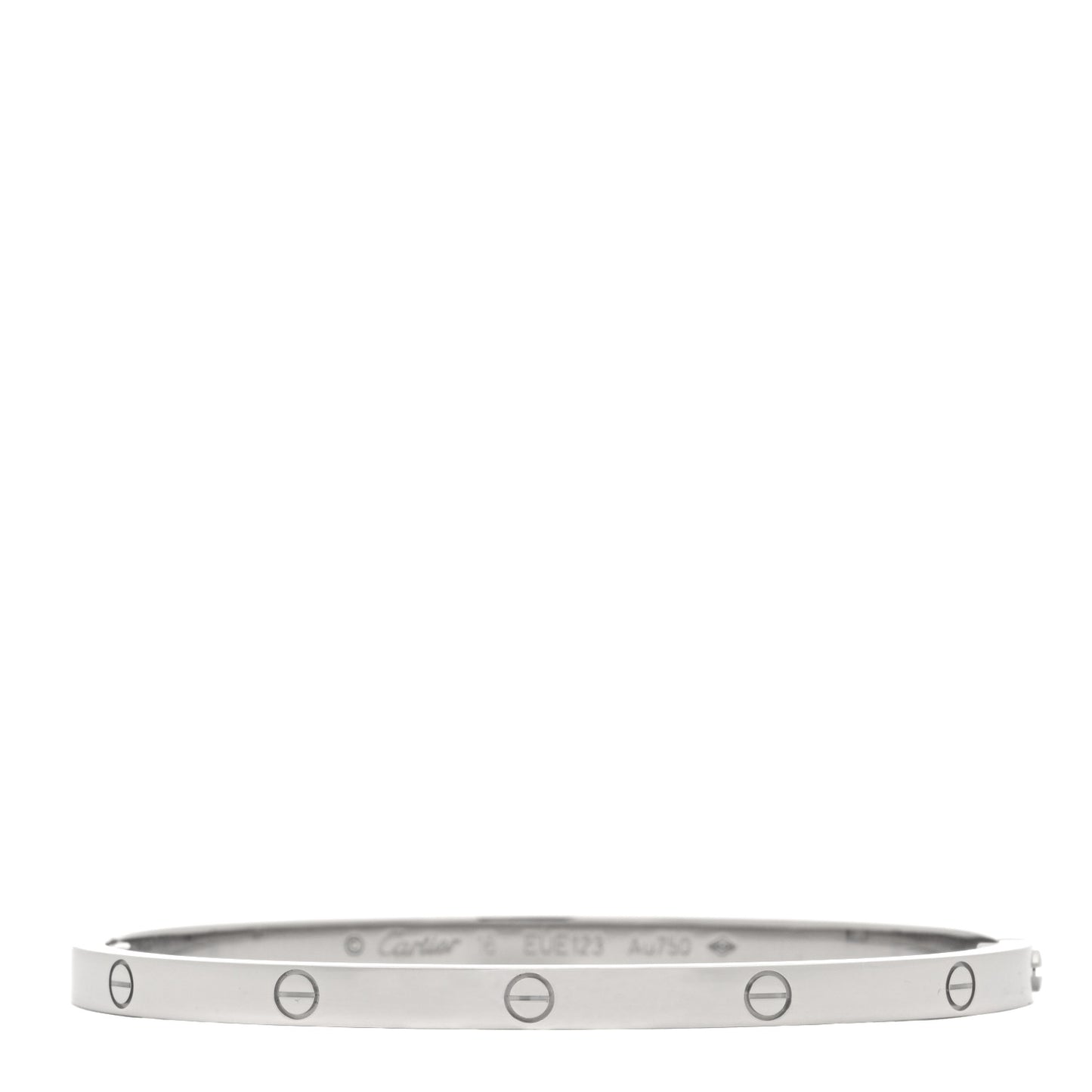 18K White Gold Small LOVE Bracelet 16