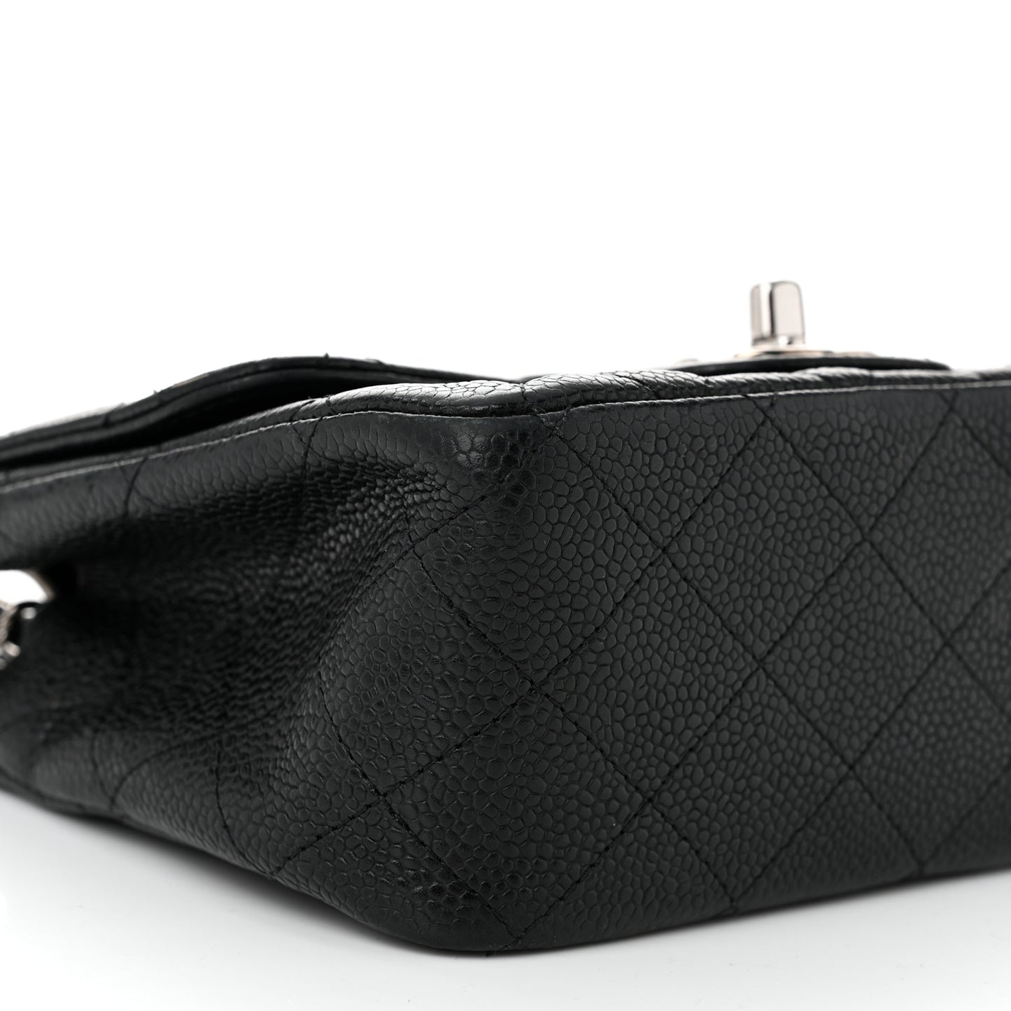 Caviar Quilted Mini Square Flap Black