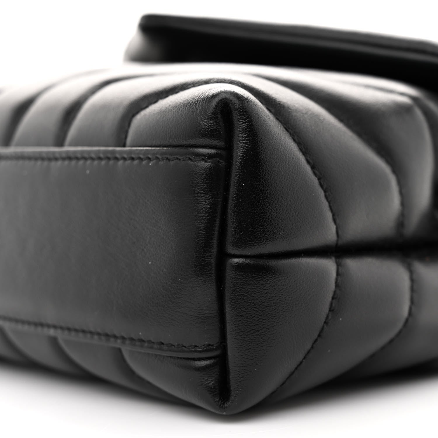 Saint Laurent Calfskin Y Quilted Monogram Monochrome Toy Loulou Crossbody Bag Black 10 of 10