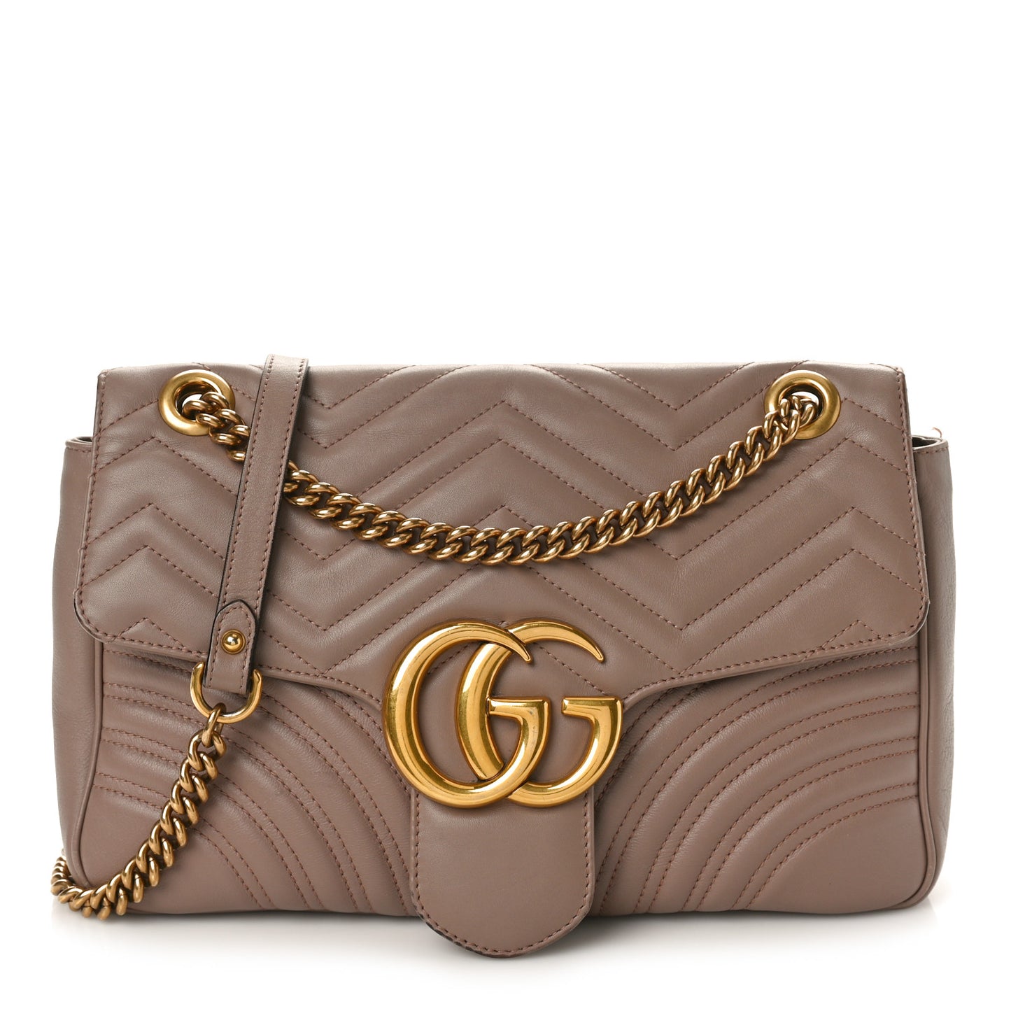 Calfskin Matelasse Medium GG Marmont Shoulder Bag Porcelain Rose