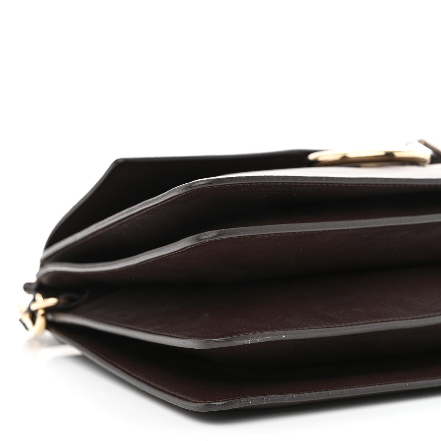 Chloe Calfskin Suede Medium Faye Shoulder Bag Dark Purple 11 of 12