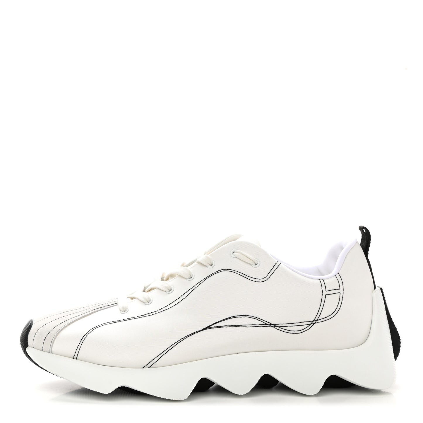 Technical Canvas Goatskin Mens Envol Sneakers 45 White Casse