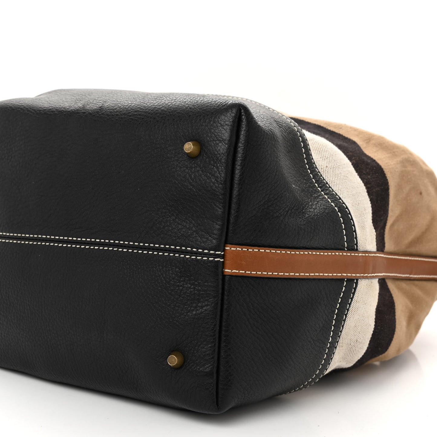 Grainy Calfskin House Check Canvas Medium Heston Crossbody Tan