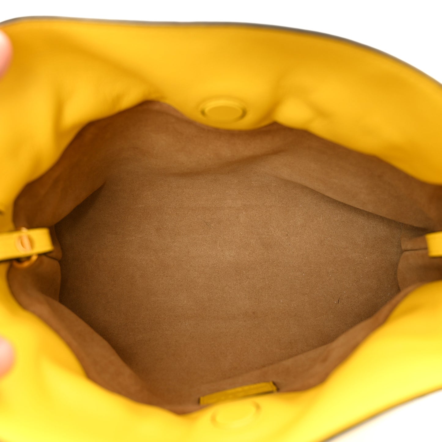 Calfskin Mini Flamenco Knot Clutch Mustard