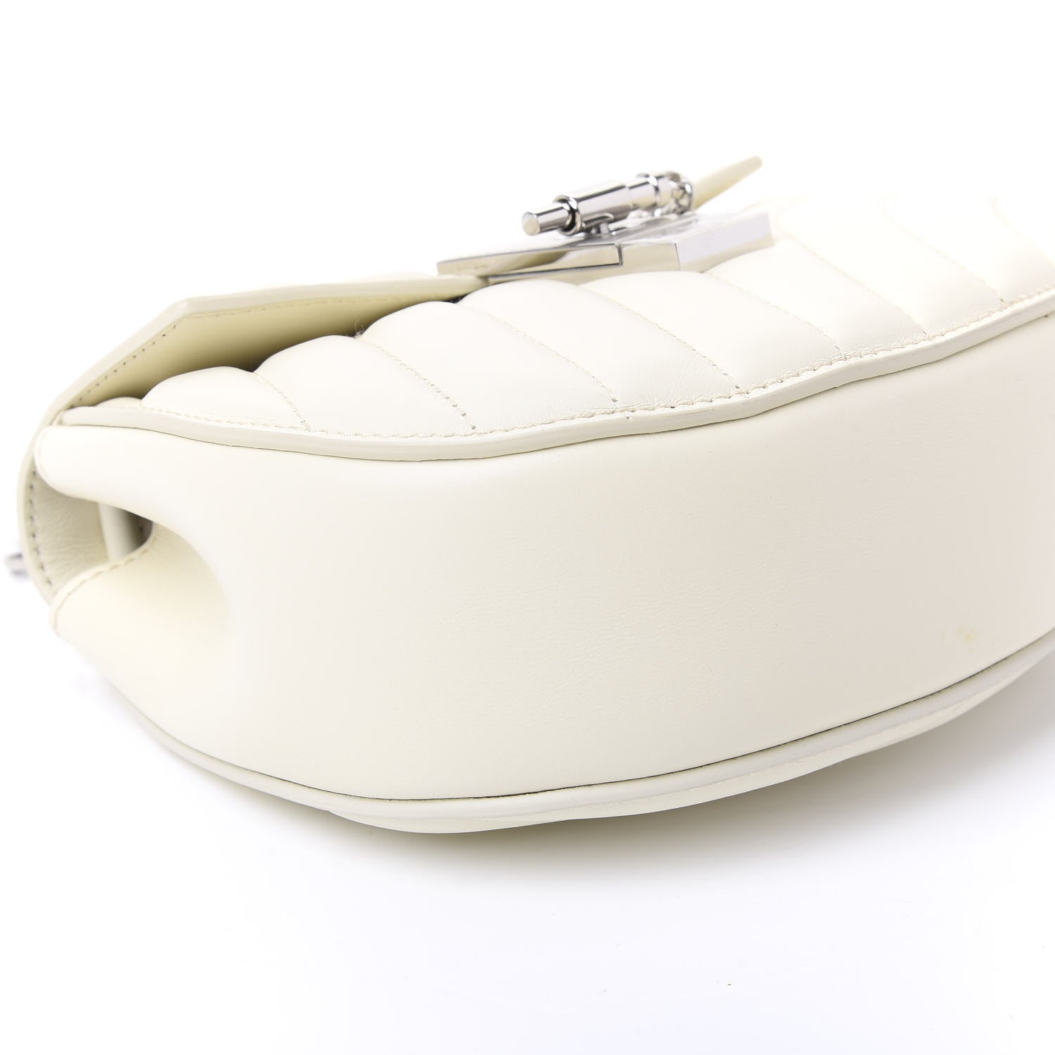 Chloe Calfskin Quilted Mini Drew Bijou Shoulder Bag Natural White 5 of 9