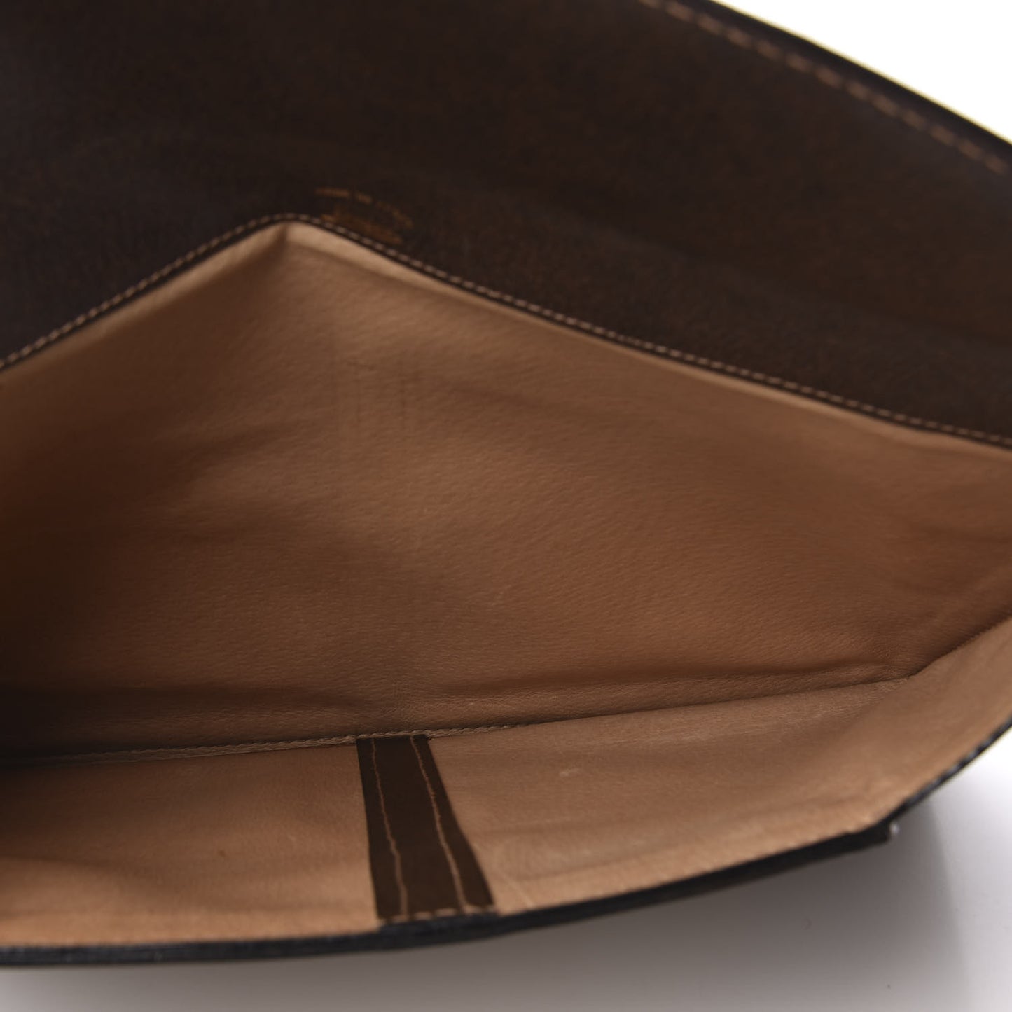 Monogram Flap Clutch Brown