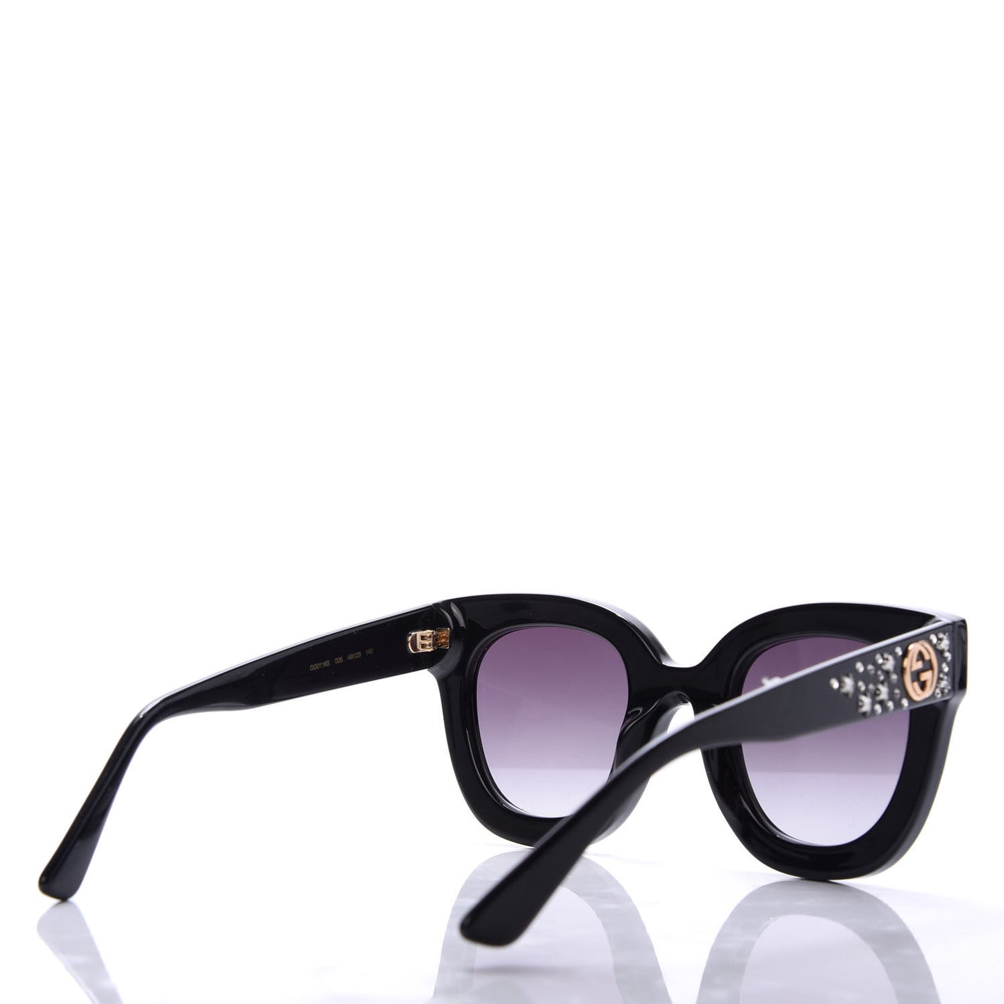 Acetate Stars Cat Eye Sunglasses GG0116S Black