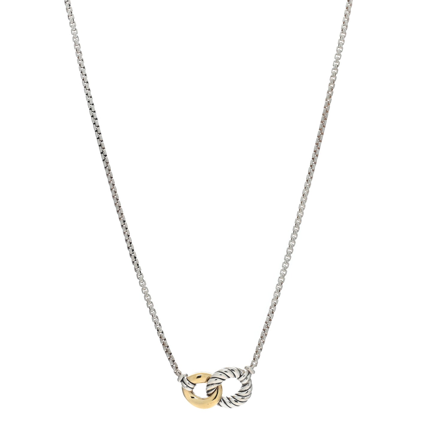 Sterling Silver 18K Yellow Gold Belmont Pendant Necklace