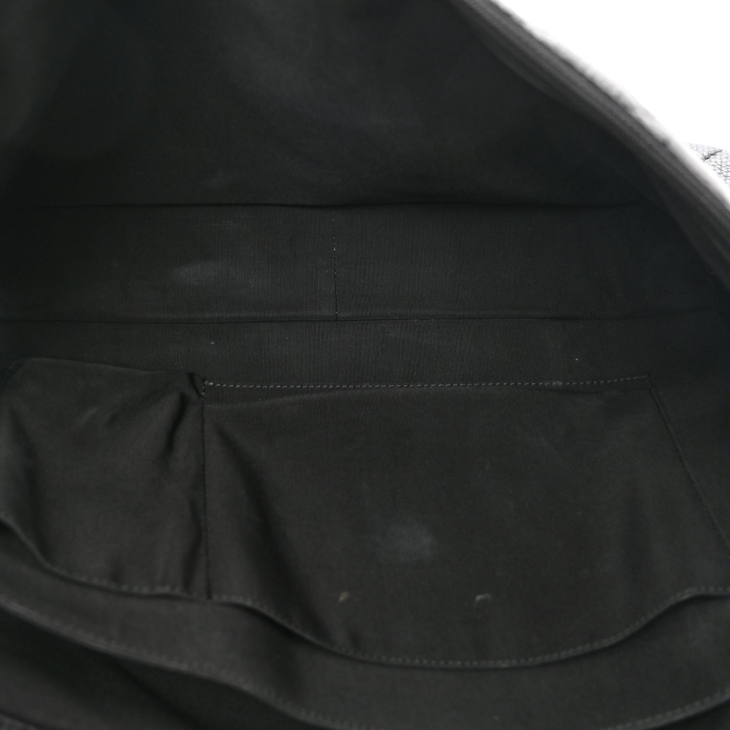 Grained Calfskin Quilted XXL Travel Flap Bag Black