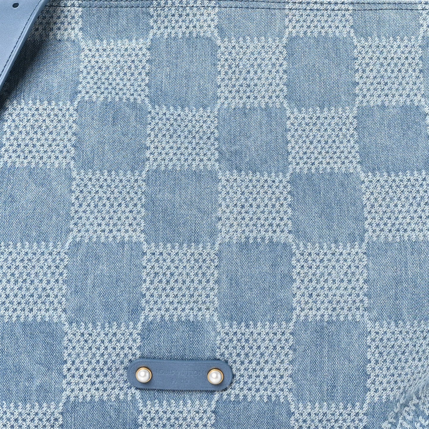 Damier Denim Vagabond Hobo Blue