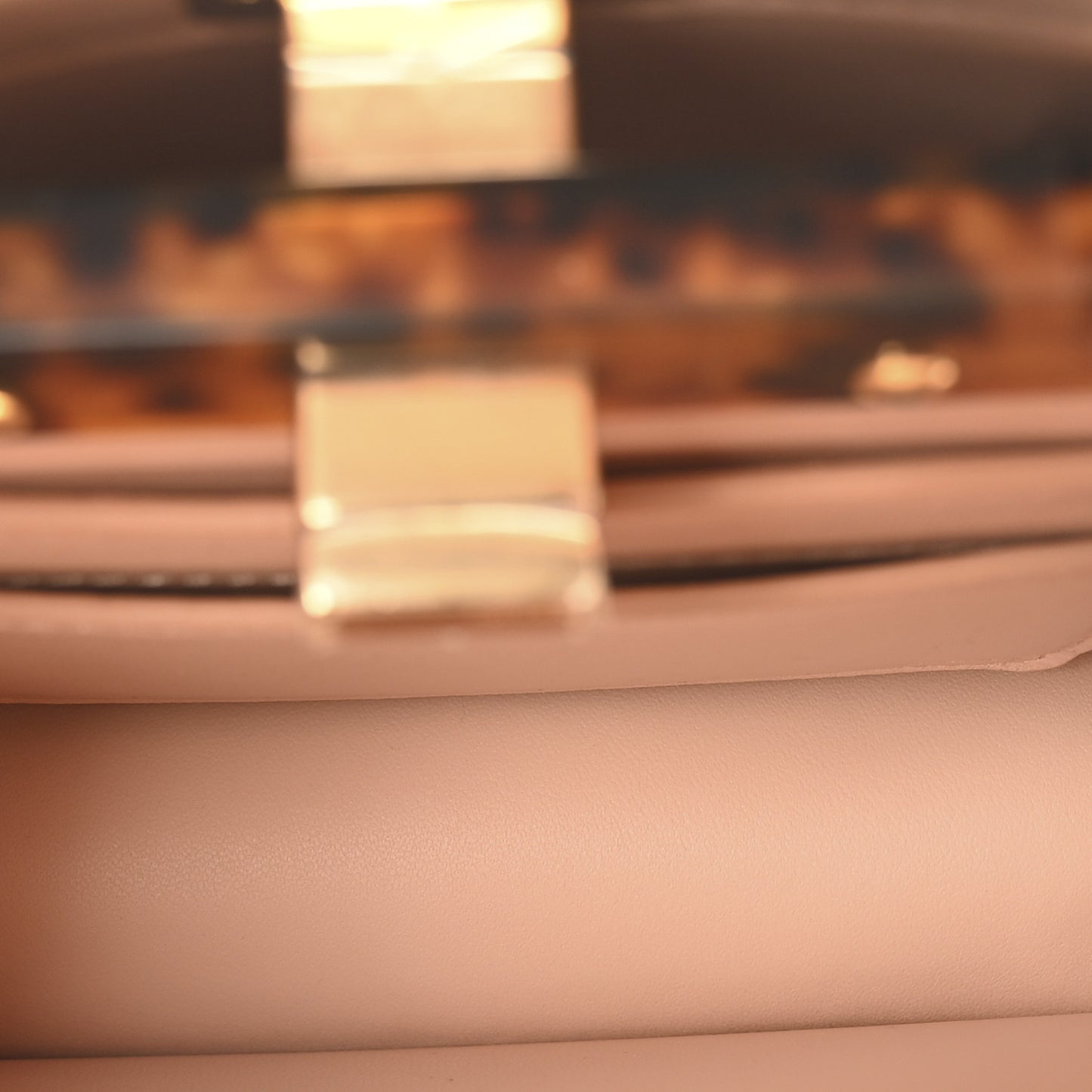 Shiny Nappa Plexiglass Petite Peekaboo I SEE U Satchel Light Rose