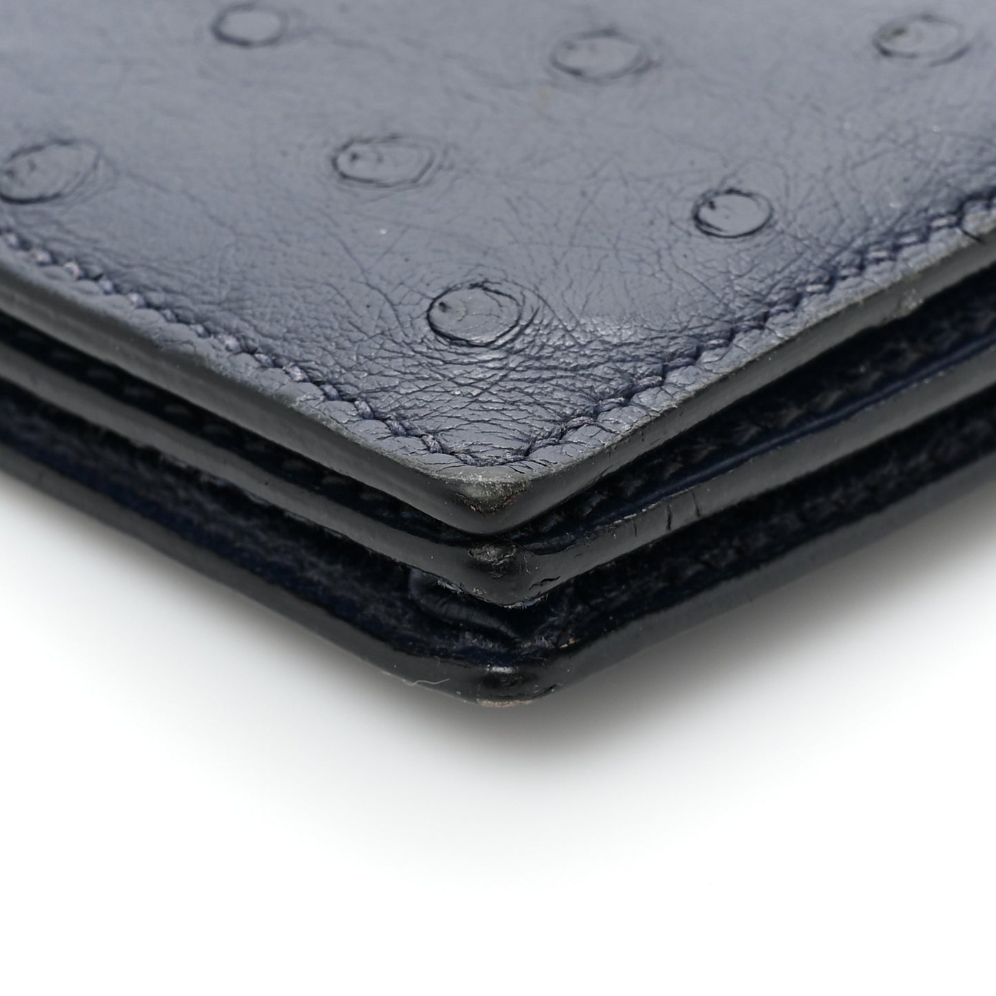Ostrich Bearn Wallet Bleu Iris