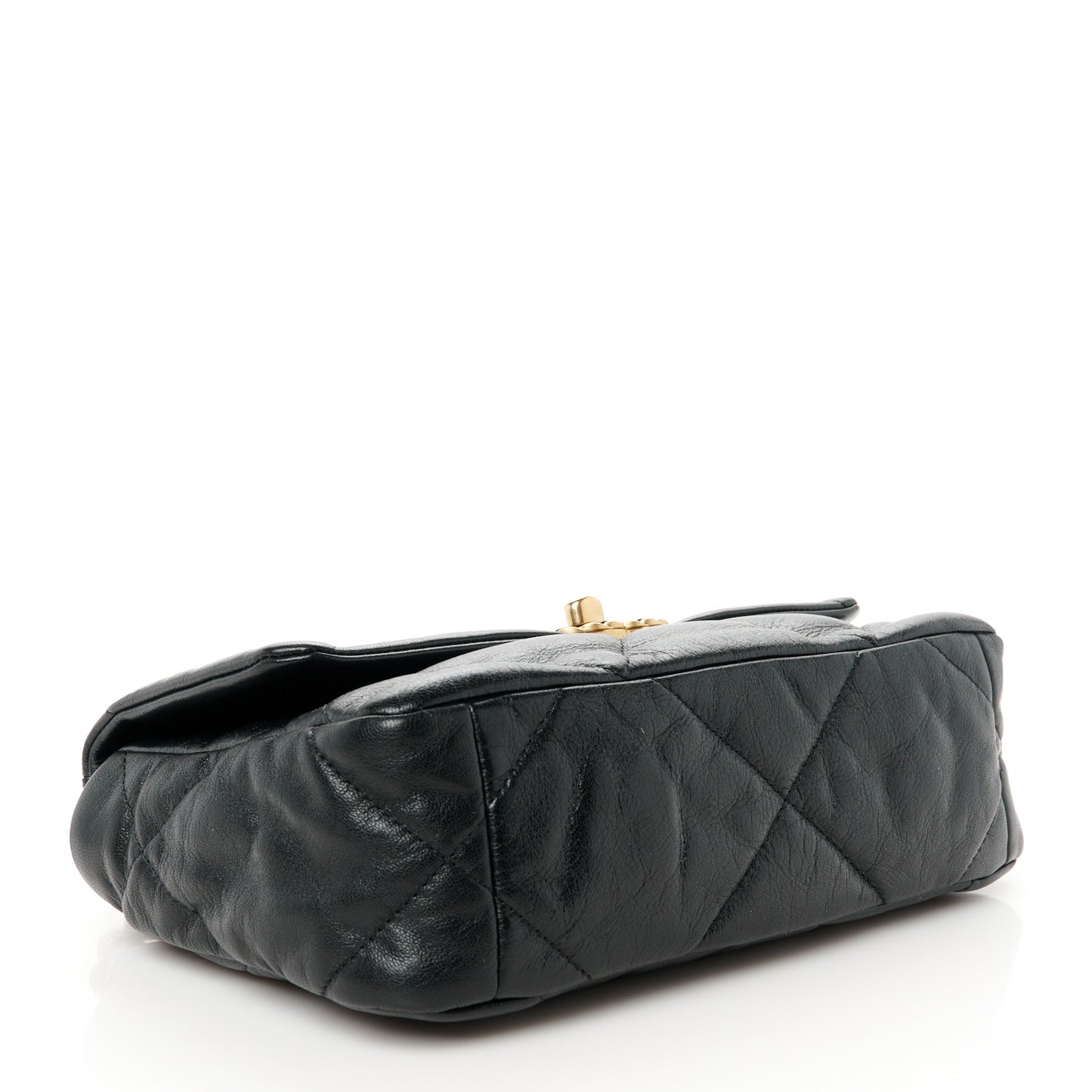 Goatskin Quilted Medium Chanel 19 Flap Black