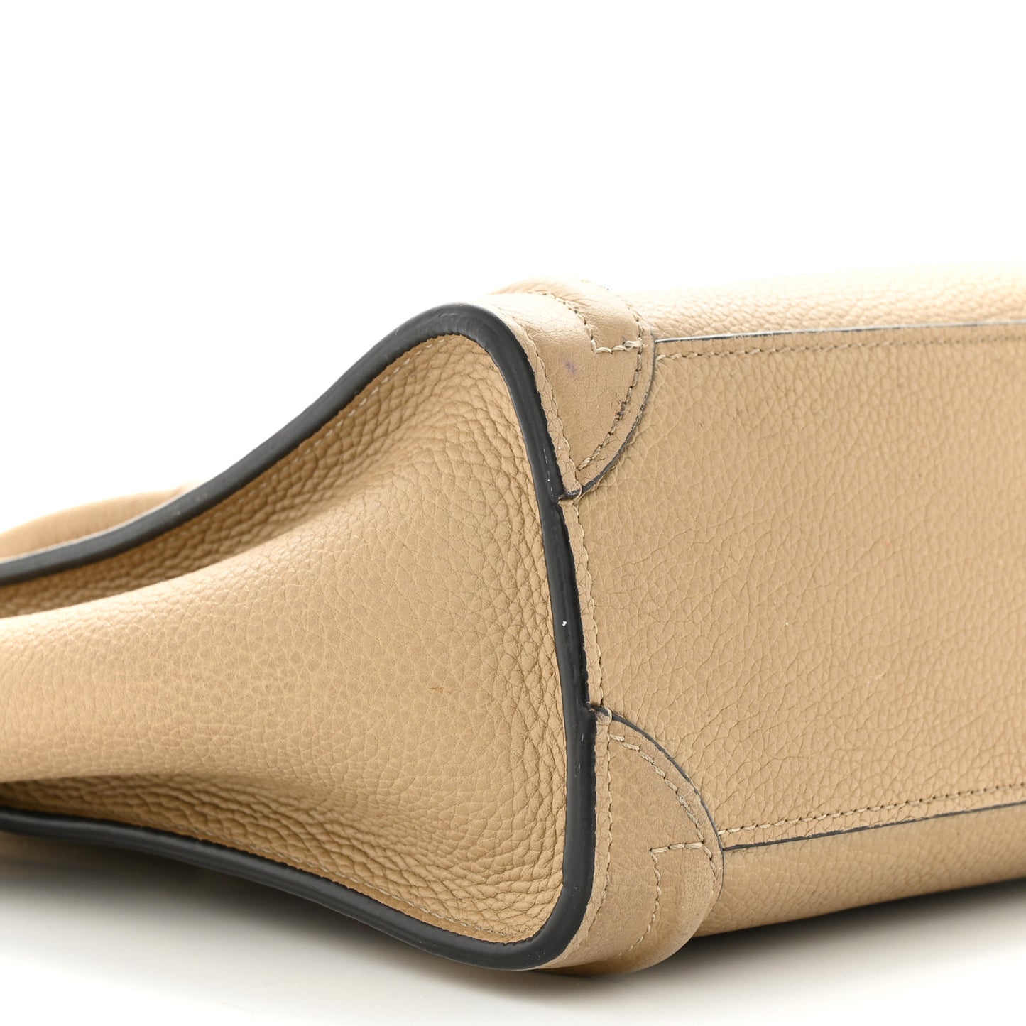 Drummed Calfskin Nano Luggage Dune