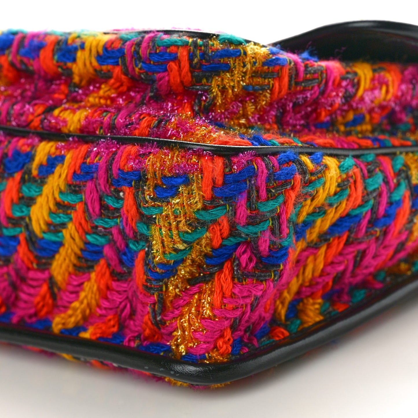 Tweed Calfskin Matelasse Monogram Medium Niki Chain Satchel Multicolor