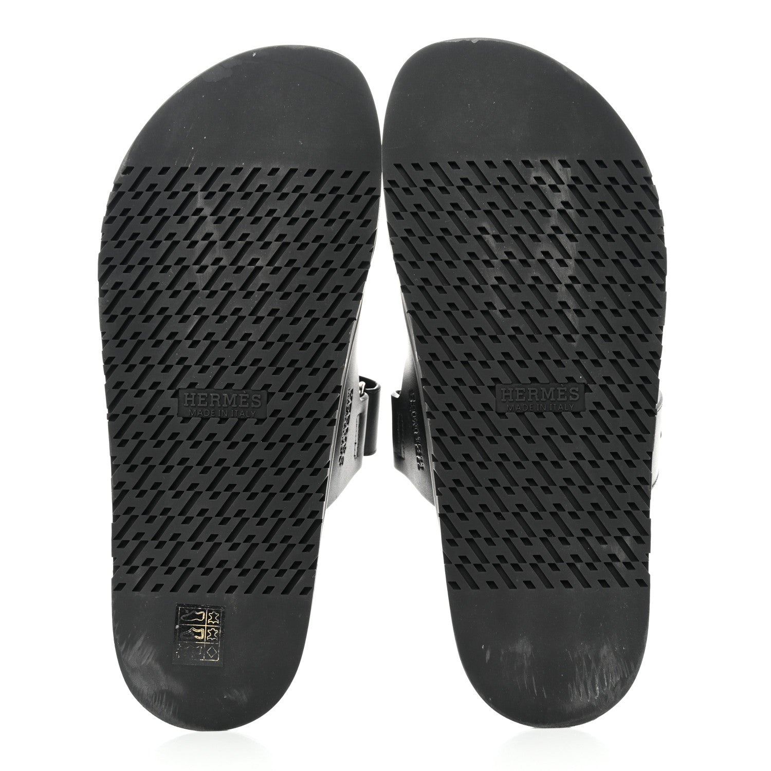 Hermes Calfskin Mens Chypre Sandals 42 Black 5 of 10