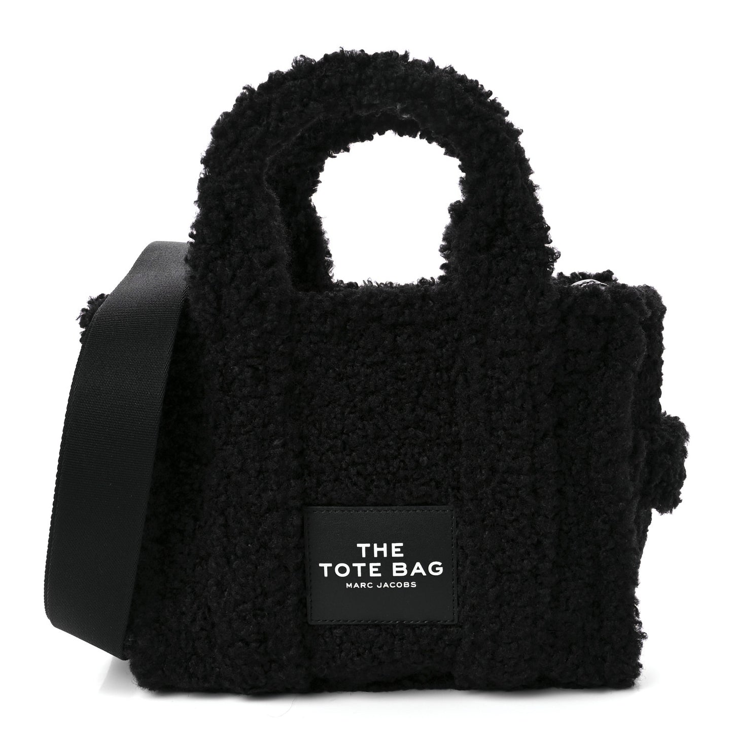 Polyester Cotton Mini The Teddy Traveler Tote Bag Black