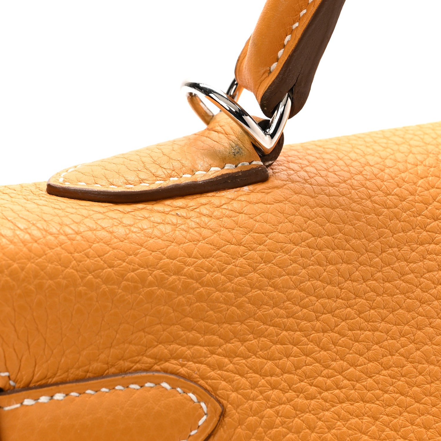 Hermes Taurillon Clemence Kelly Retourne 35 Moutarde Etain 19 of 21