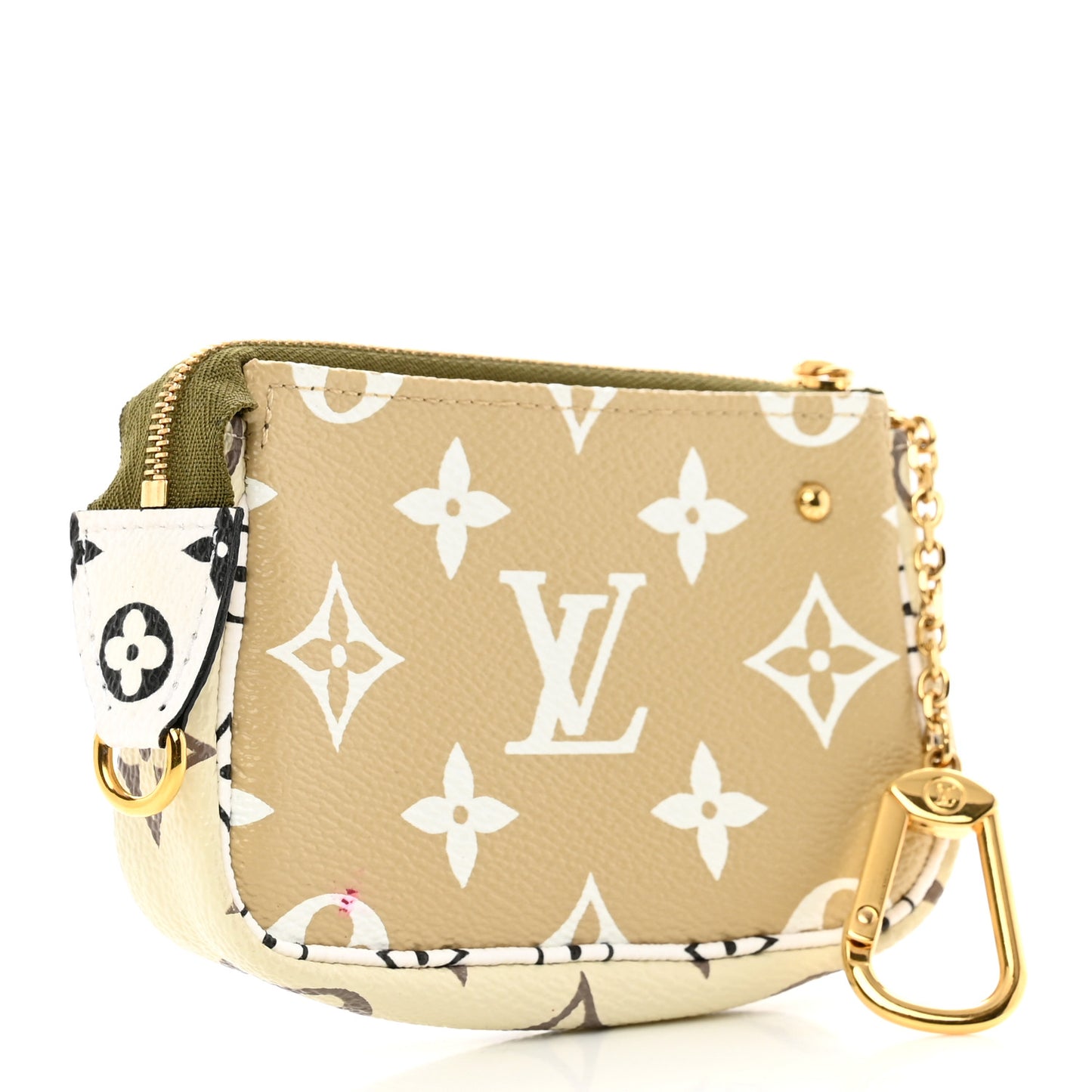 Monogram Giant Micro Pochette Accessories Kaki White