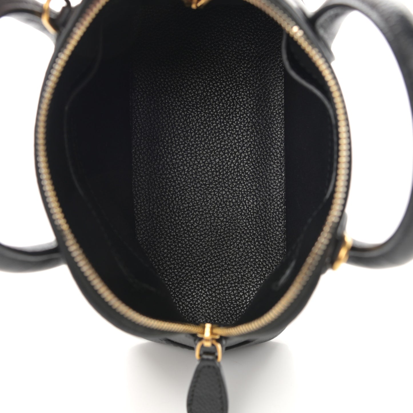 Grained Calfskin XXS Ville Top Handle Bag Black