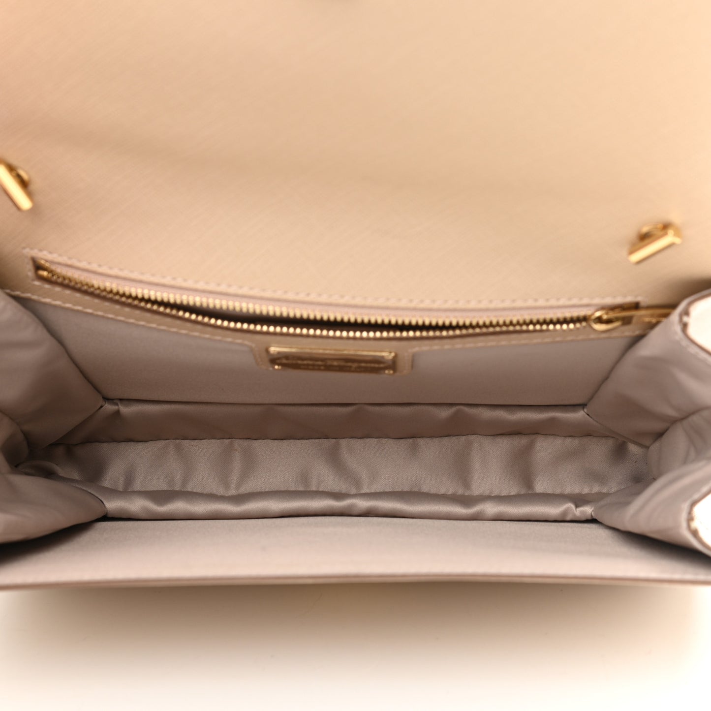 Hammered Calfskin Vara Bow Chain Bag New Bisque