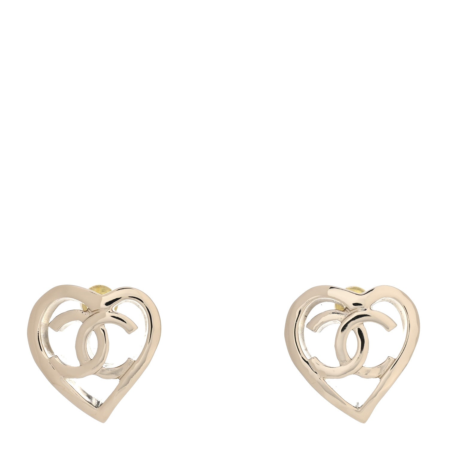 Chanel Metal CC Heart Coco In Love Earrings Gold 1140849 – FASHIONPHILE