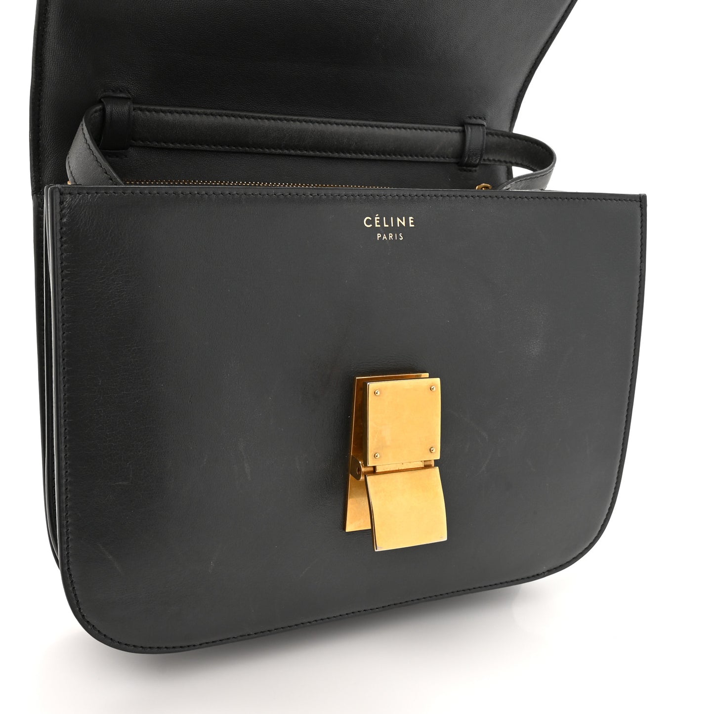 Box Calfskin Medium Classic Box Flap Bag Anthracite