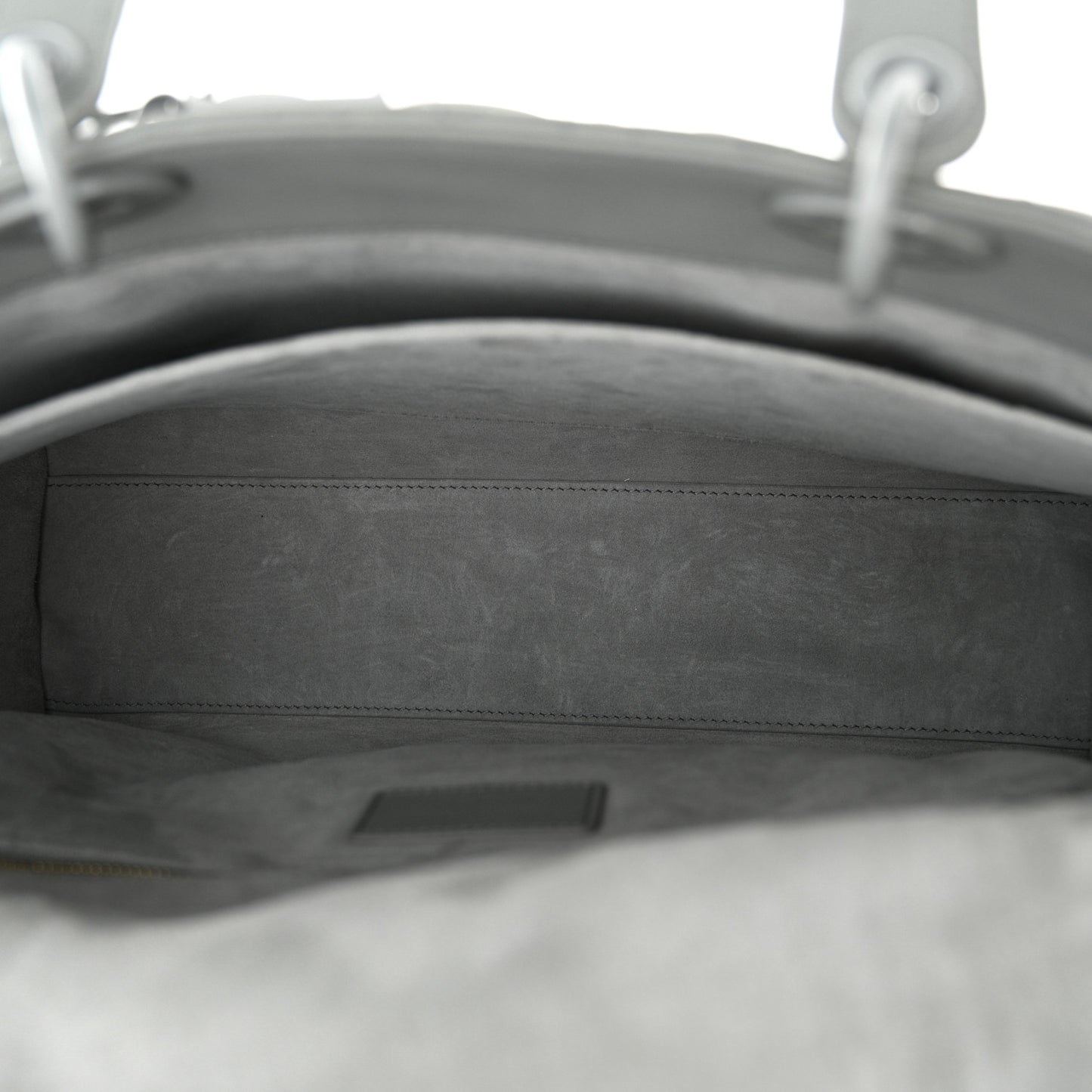 Ultra Matte Calfskin Cannage Large Lady Dior Grey Stone