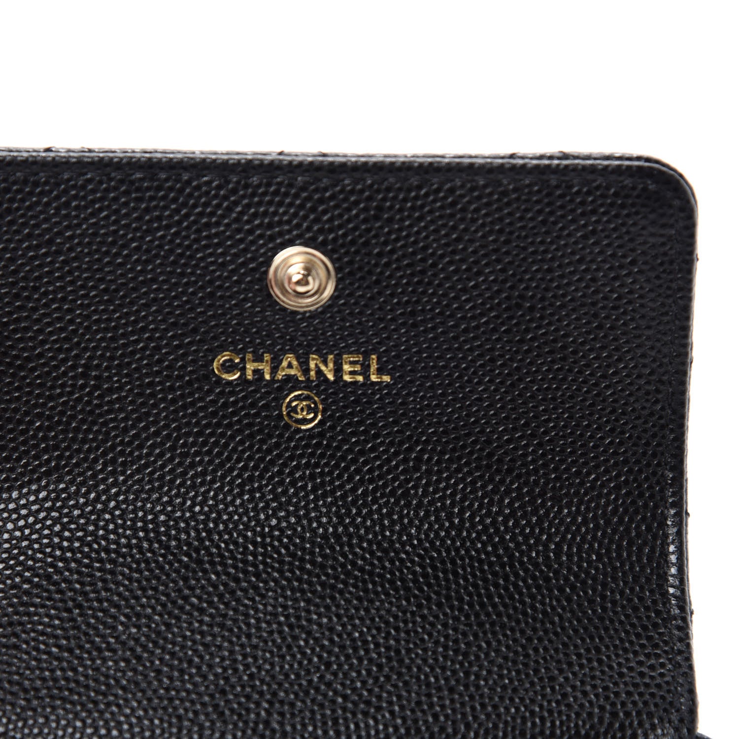 Chanel Caviar Quilted Pearl Card Holder On Chain Black 8 of 11