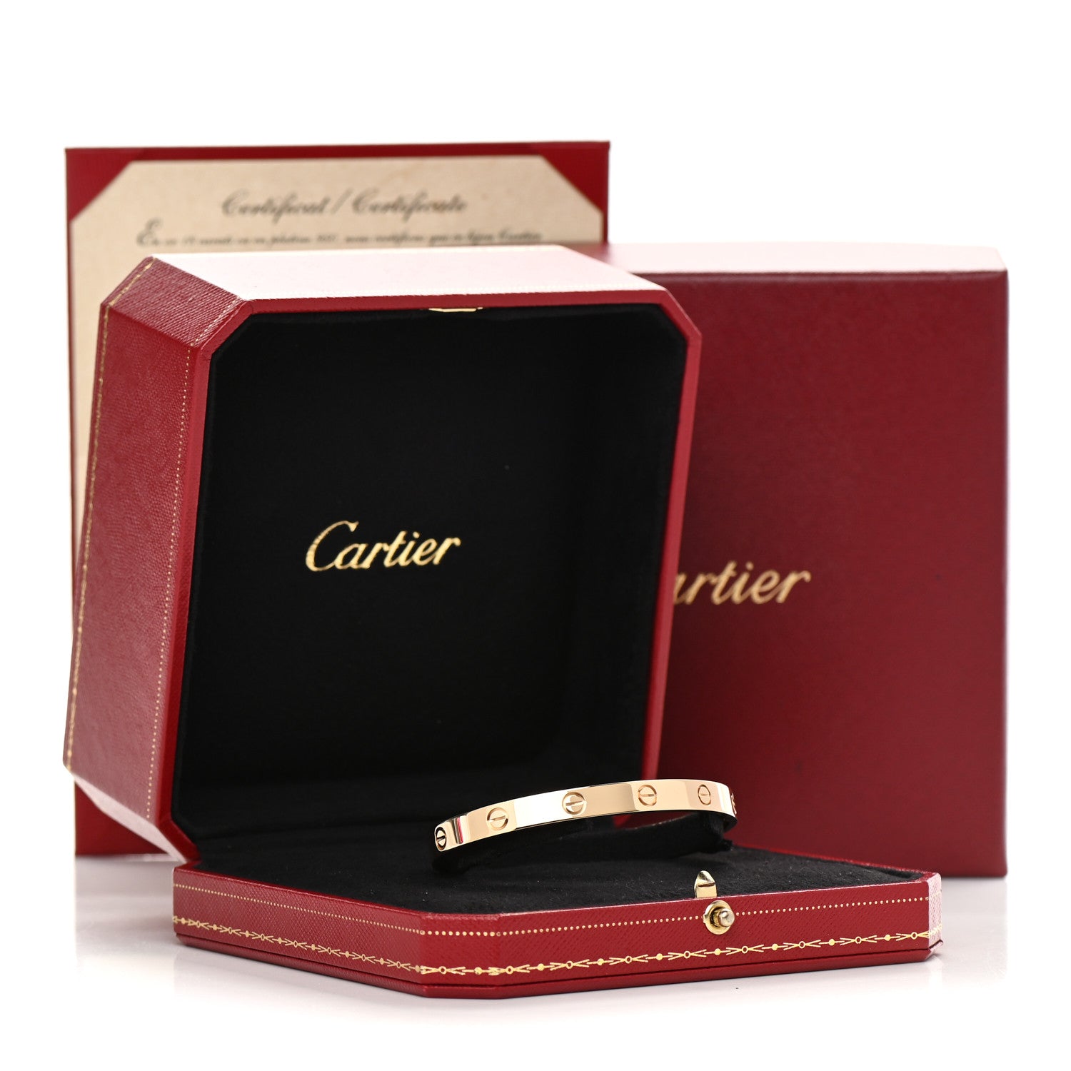 Cartier 18K Yellow Gold LOVE Cuff Bracelet 19 5 of 5