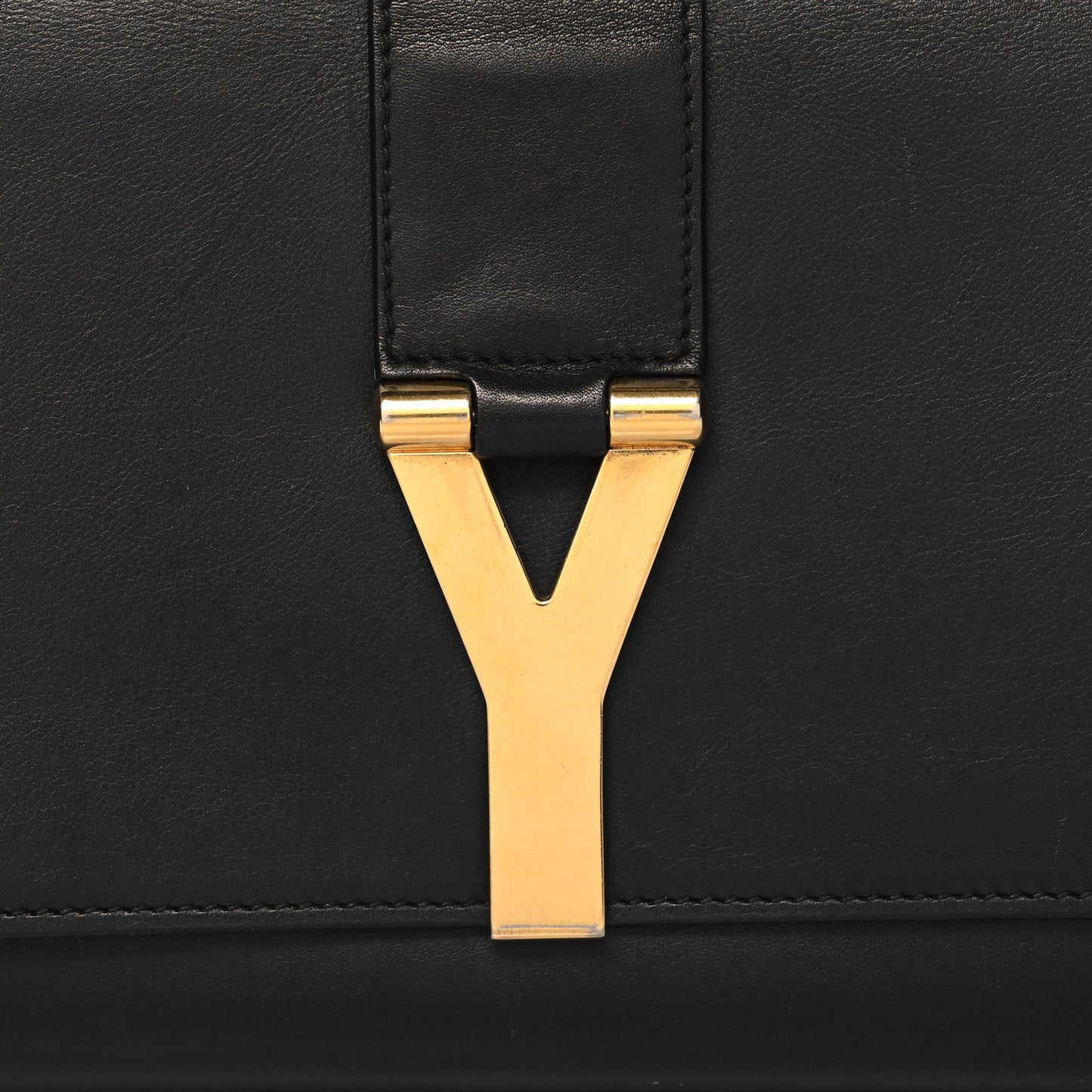 Calfskin Classic Y Ligne Clutch Black
