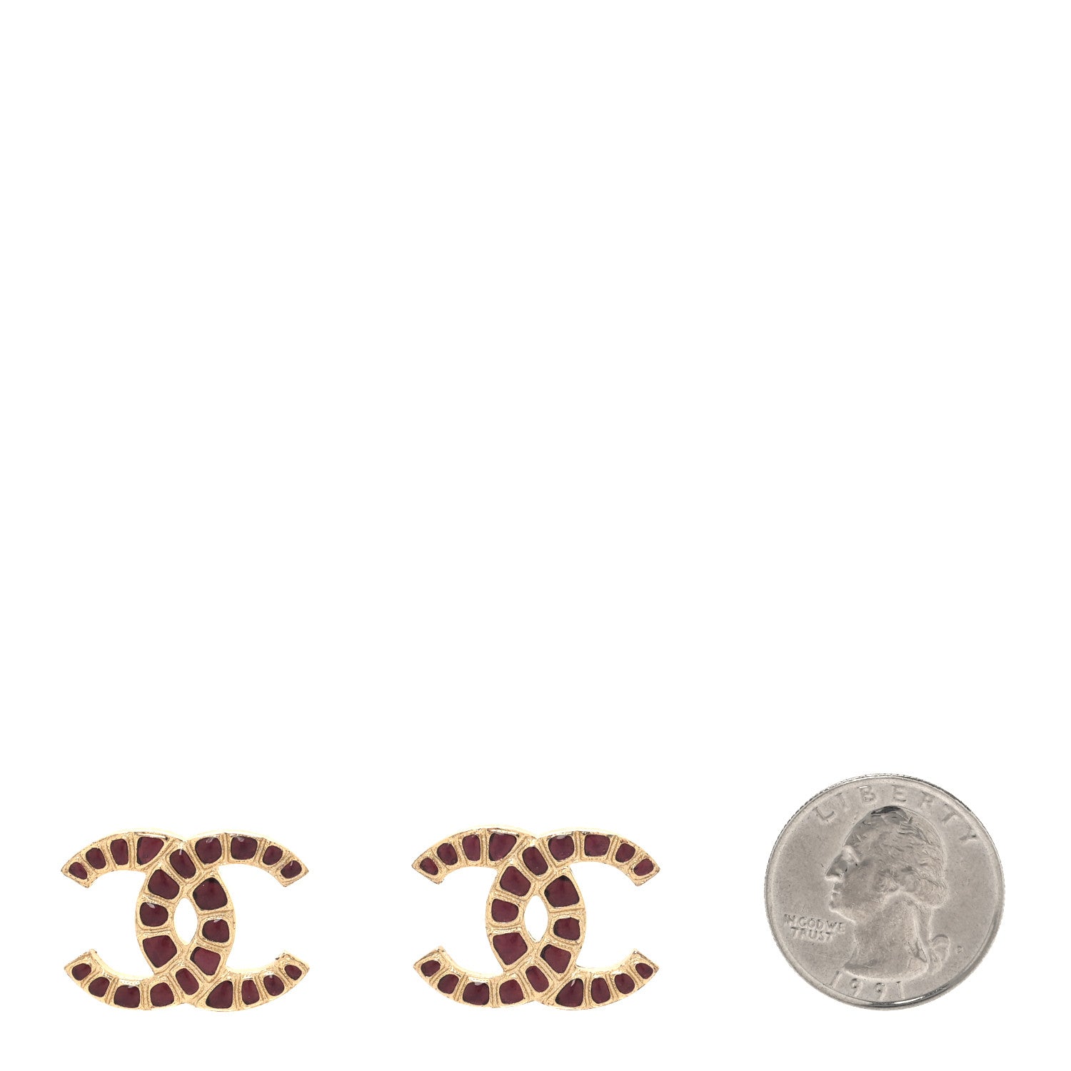 Chanel Gripoix Poured Glass Along The Nile CC Earrings Purple Gold 2 of 4